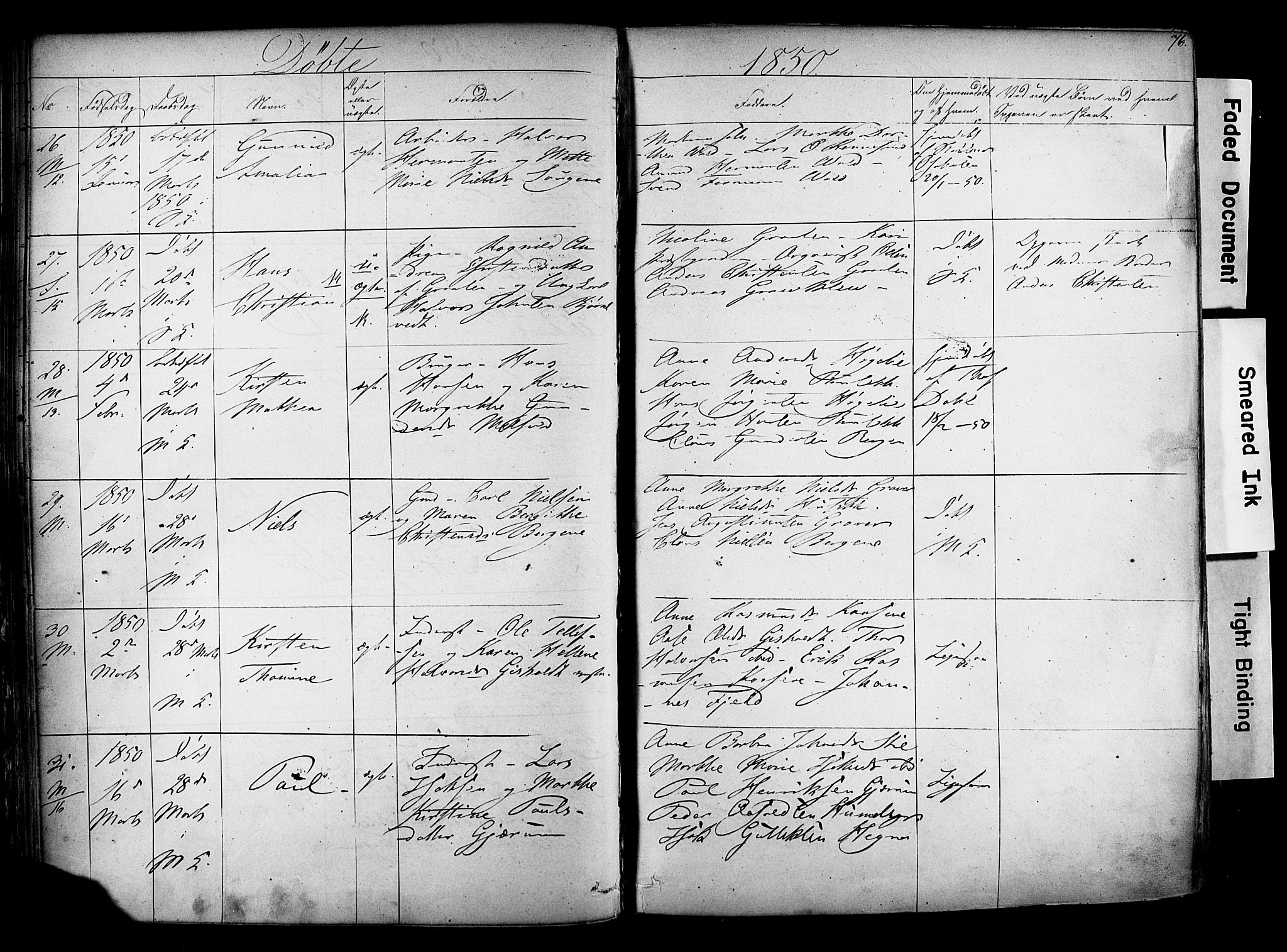 Solum kirkebøker, AV/SAKO-A-306/F/Fa/L0006: Parish register (official) no. I 6, 1844-1855, p. 76