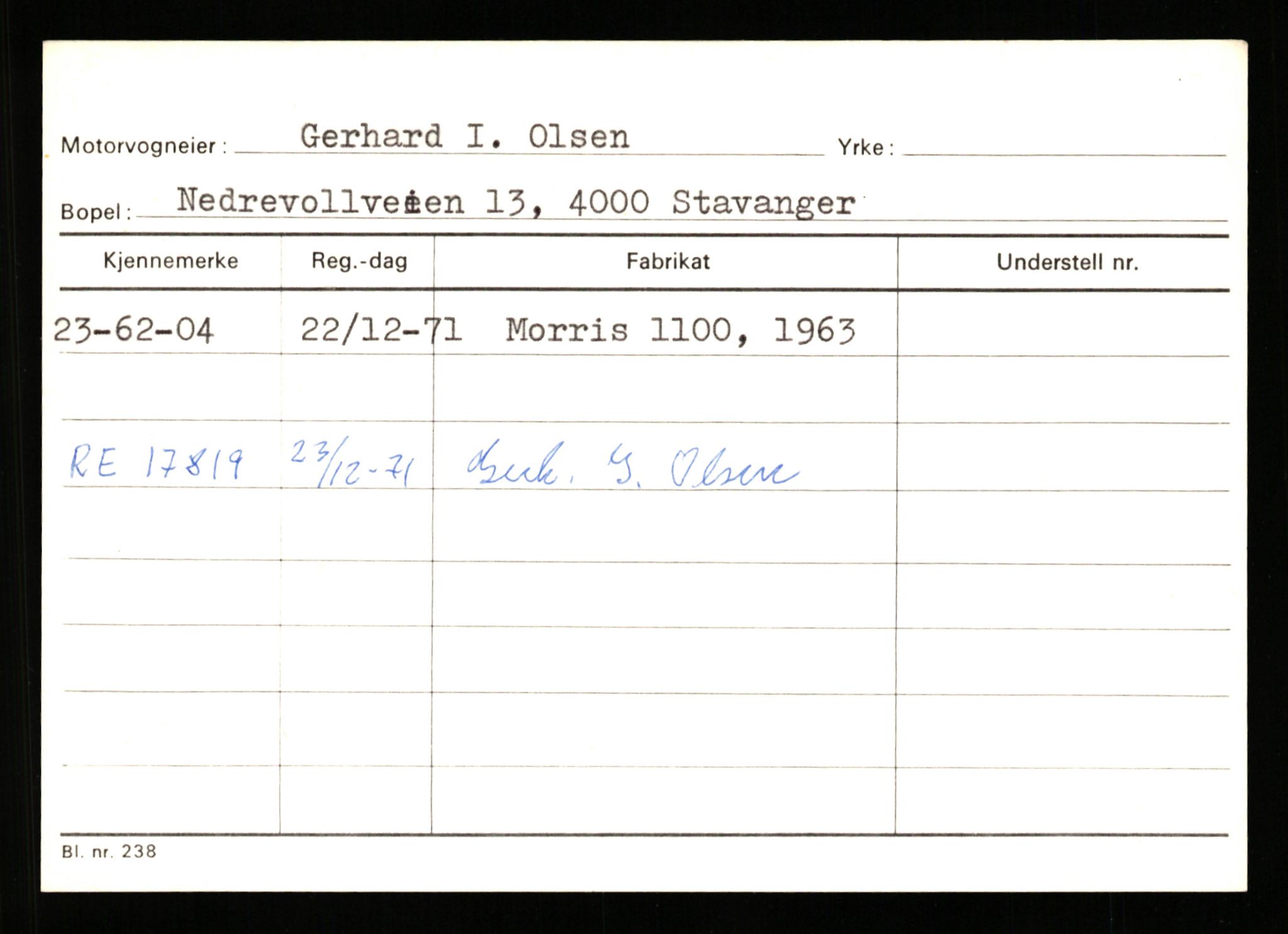 Stavanger trafikkstasjon, AV/SAST-A-101942/0/G/L0010: Registreringsnummer: 130000 - 239953, 1930-1971, p. 3031