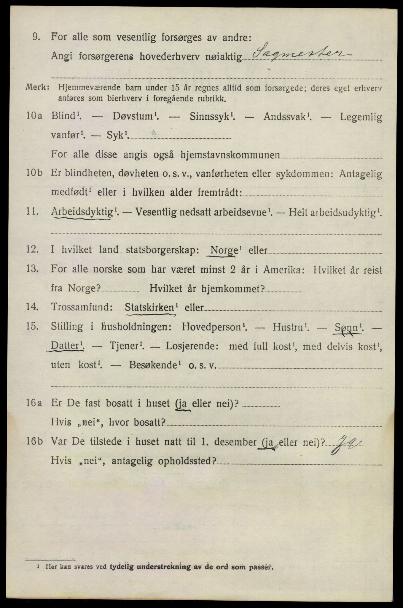 SAO, 1920 census for Fet, 1920, p. 2367