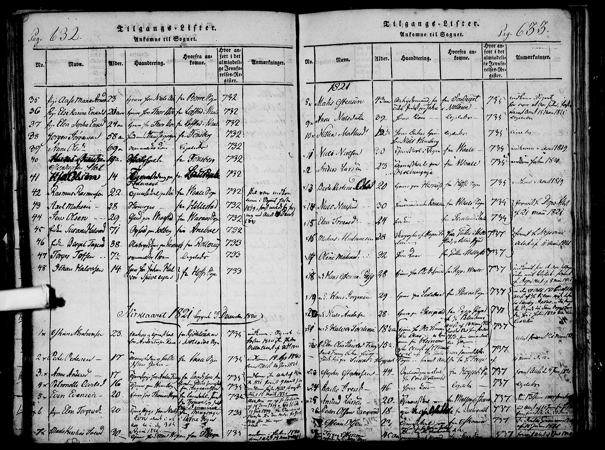 Ramnes kirkebøker, AV/SAKO-A-314/F/Fa/L0004: Parish register (official) no. I 4, 1813-1840, p. 632-633