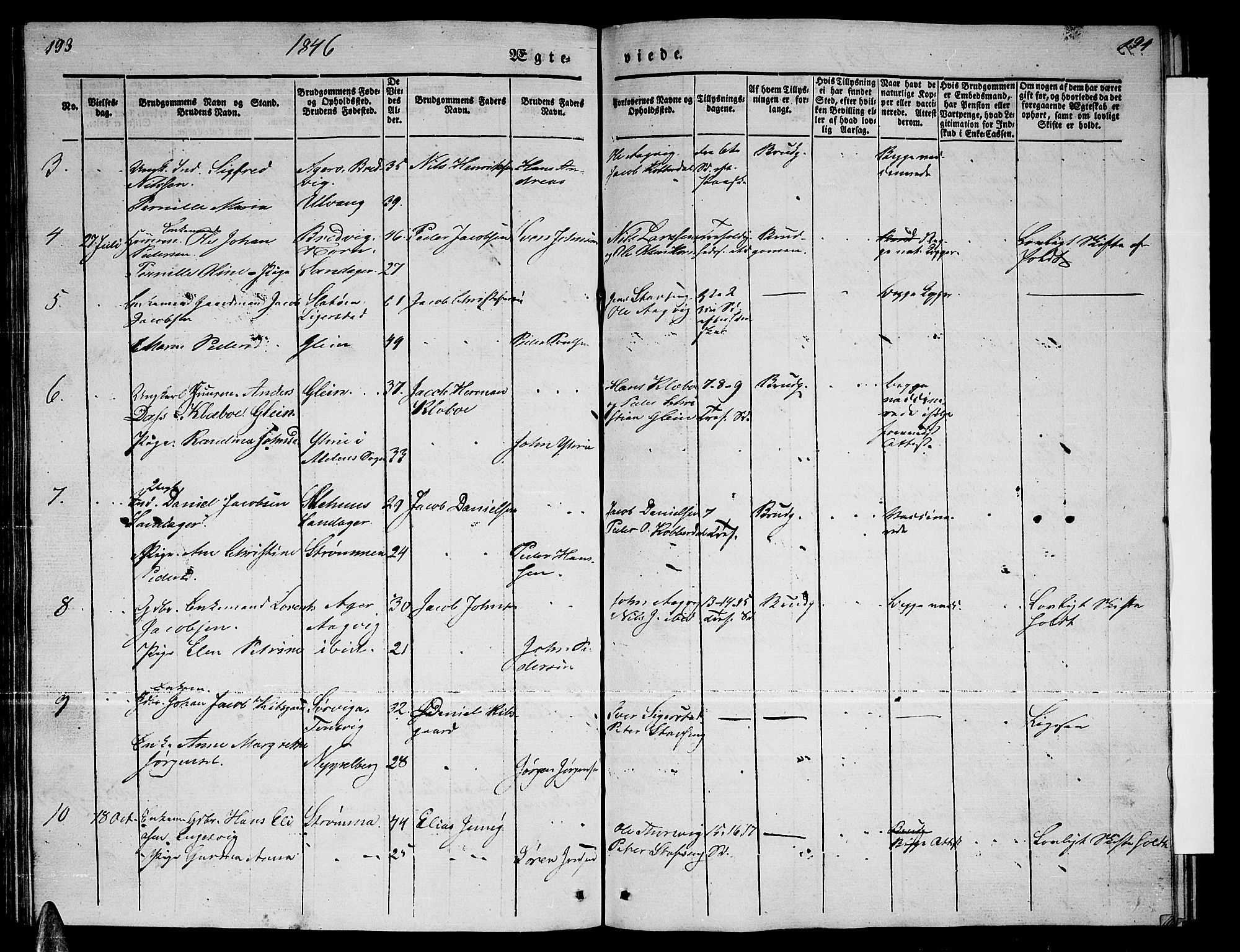 Ministerialprotokoller, klokkerbøker og fødselsregistre - Nordland, SAT/A-1459/835/L0530: Parish register (copy) no. 835C02, 1842-1865, p. 193-194