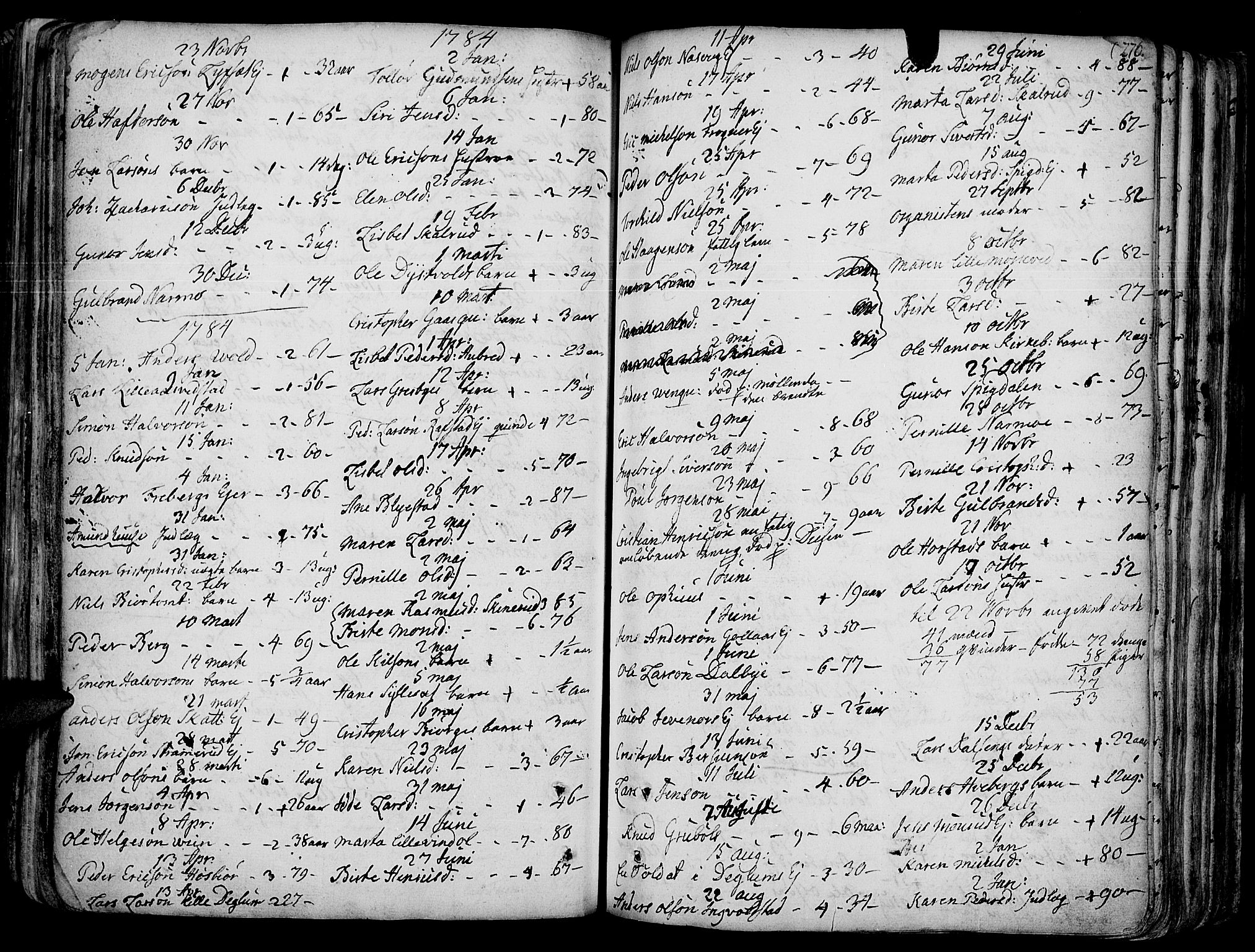 Vang prestekontor, Hedmark, SAH/PREST-008/H/Ha/Haa/L0003: Parish register (official) no. 3, 1734-1809, p. 276