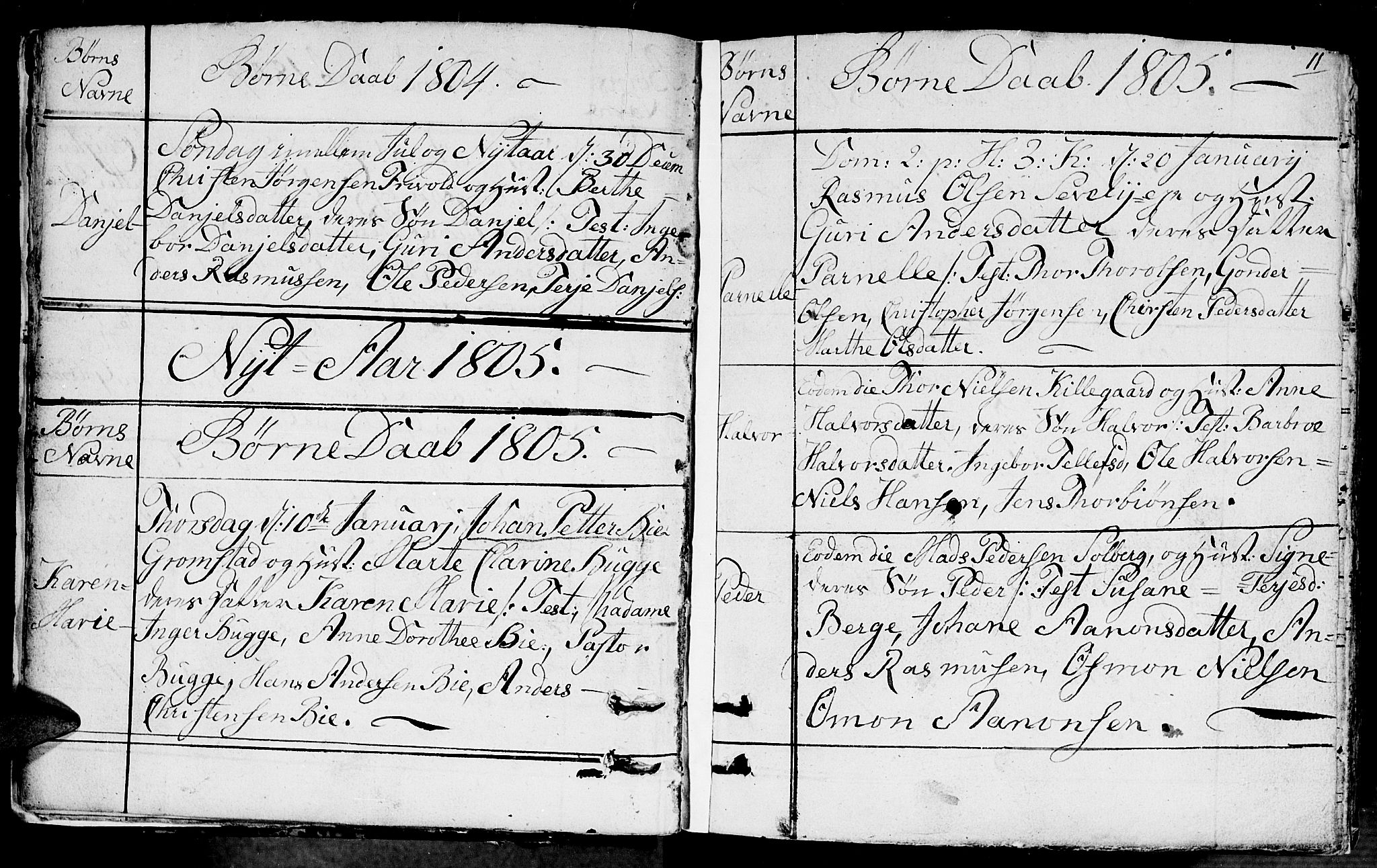 Fjære sokneprestkontor, SAK/1111-0011/F/Fb/L0006: Parish register (copy) no. B 6, 1803-1817, p. 11