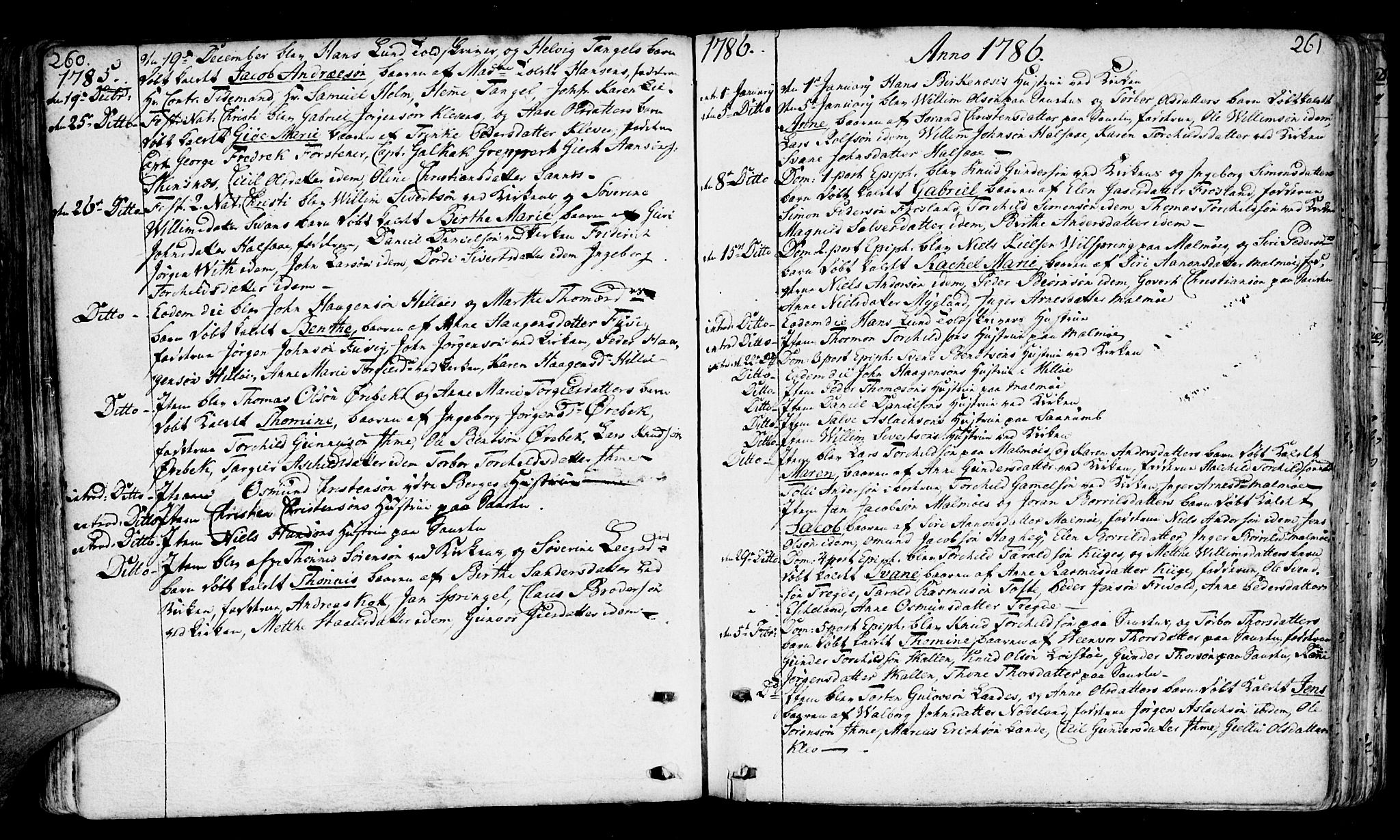 Mandal sokneprestkontor, AV/SAK-1111-0030/F/Fa/Faa/L0003: Parish register (official) no. A 3, 1748-1794, p. 260-261