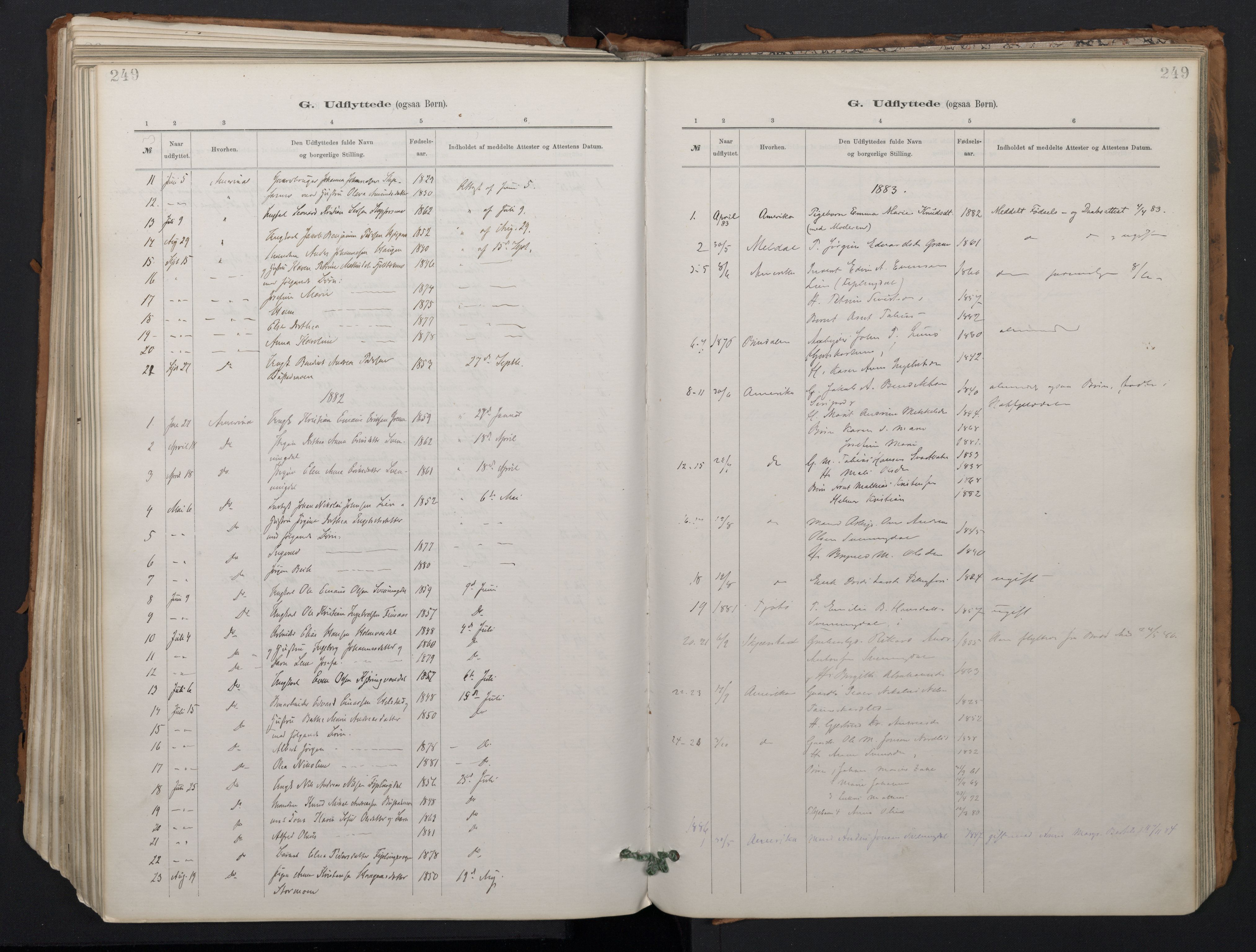 Ministerialprotokoller, klokkerbøker og fødselsregistre - Nordland, SAT/A-1459/824/L0338: Parish register (official) no. 824A01, 1880-1915, p. 249