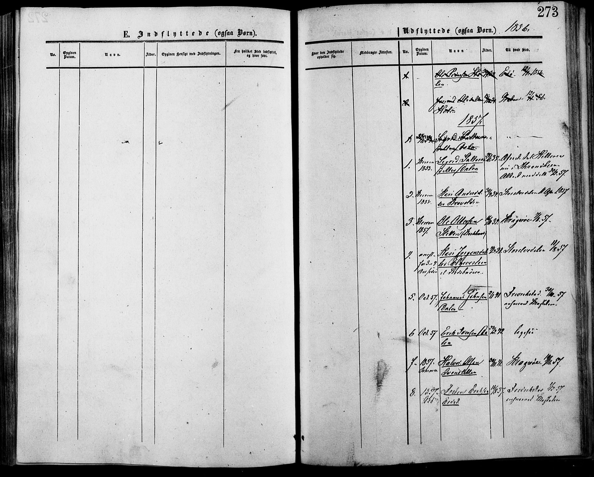Lesja prestekontor, SAH/PREST-068/H/Ha/Haa/L0007: Parish register (official) no. 7, 1854-1862, p. 273
