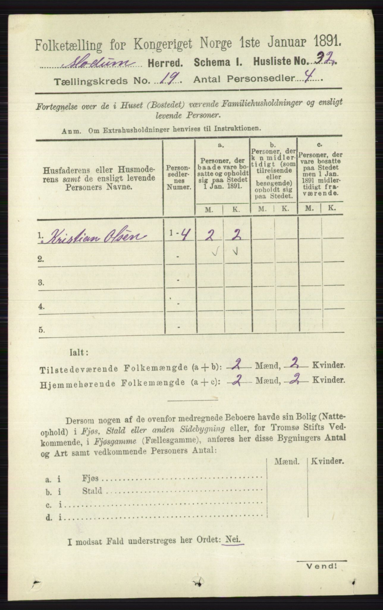 RA, 1891 census for 0623 Modum, 1891, p. 7610
