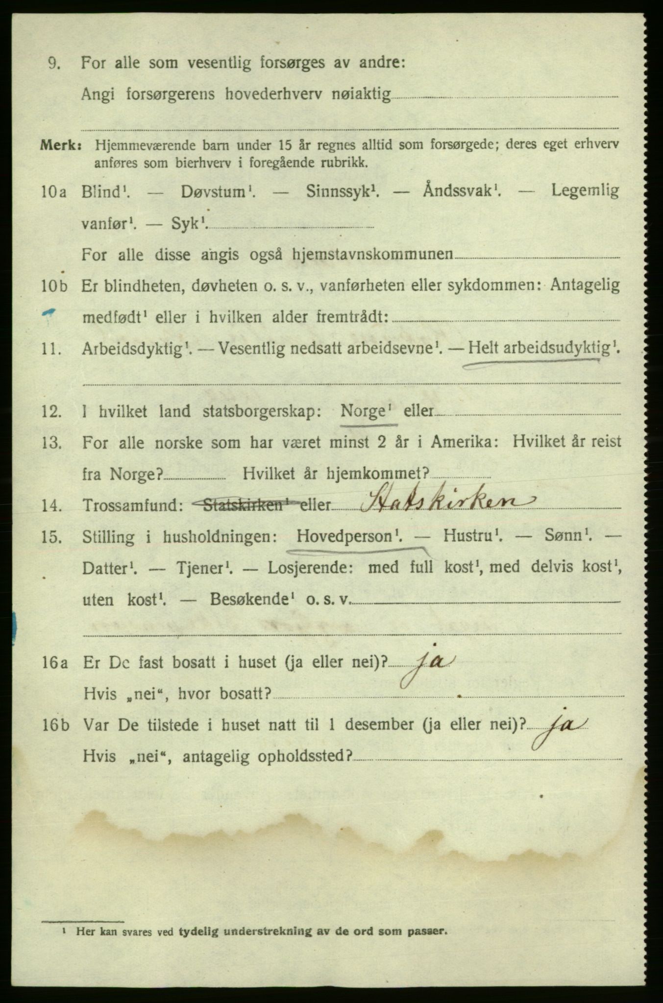 SAO, 1920 census for Fredrikshald, 1920, p. 19750