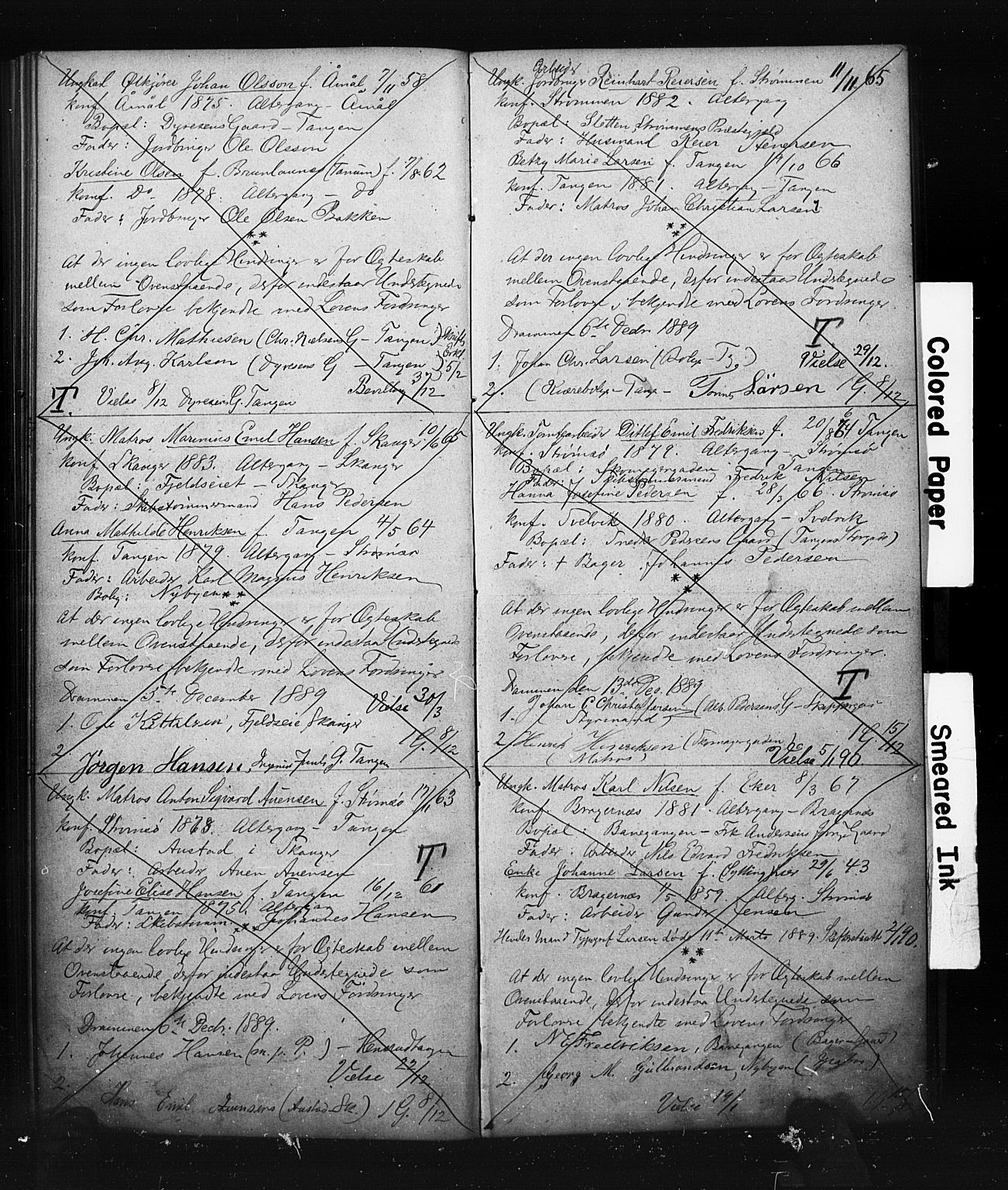 Strømsø kirkebøker, AV/SAKO-A-246/H/Ha/L0006: Banns register no. 6, 1882-1890