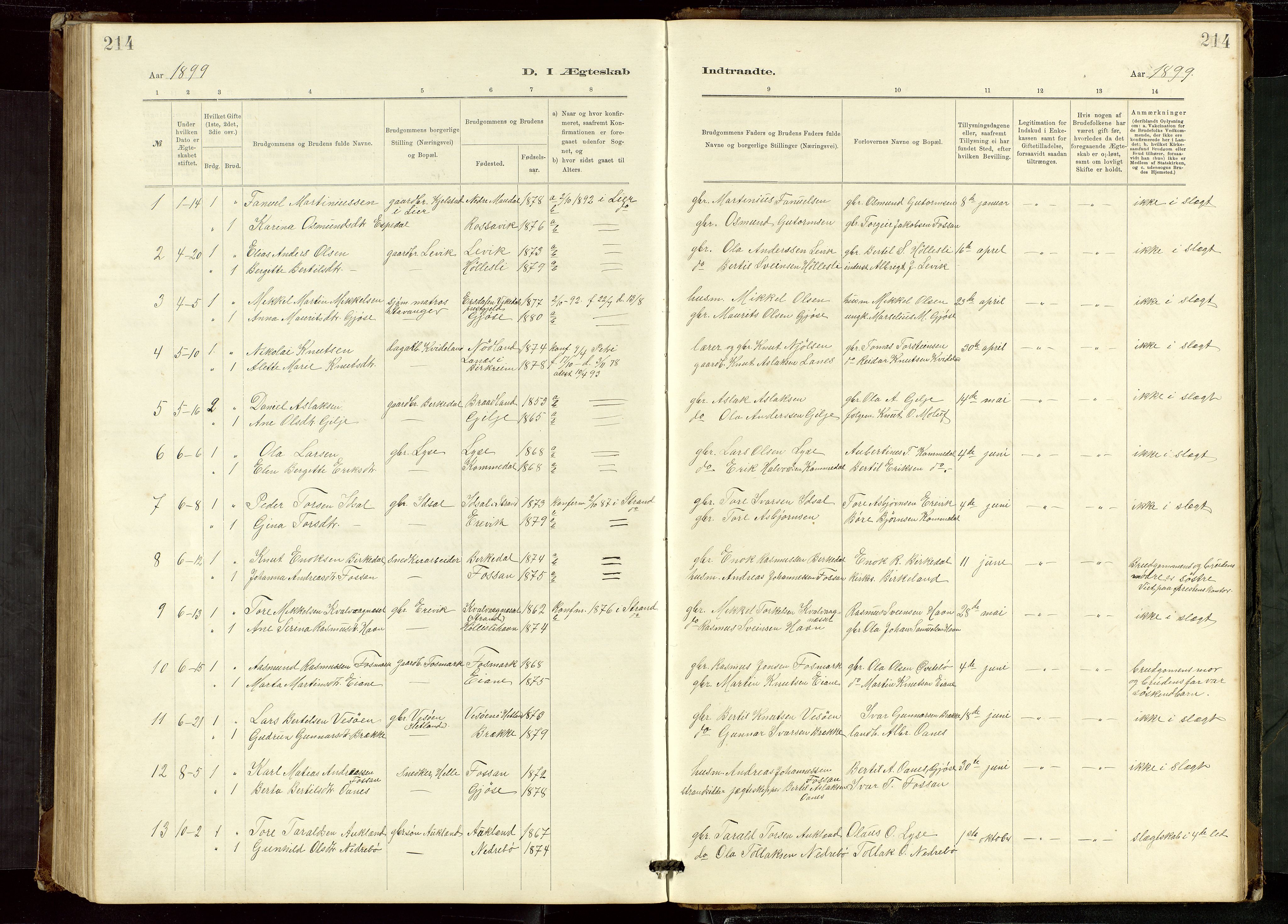 Høgsfjord sokneprestkontor, AV/SAST-A-101624/H/Ha/Hab/L0009: Parish register (copy) no. B 9, 1883-1920, p. 214