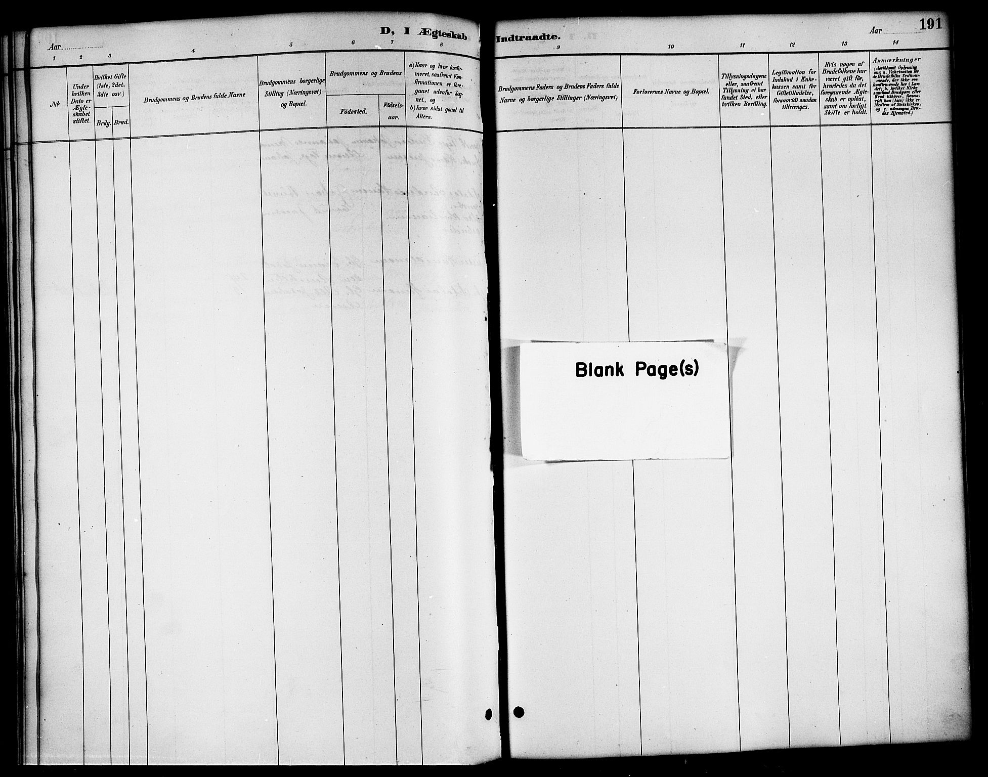 Ministerialprotokoller, klokkerbøker og fødselsregistre - Nordland, SAT/A-1459/819/L0277: Parish register (copy) no. 819C03, 1888-1917, p. 191