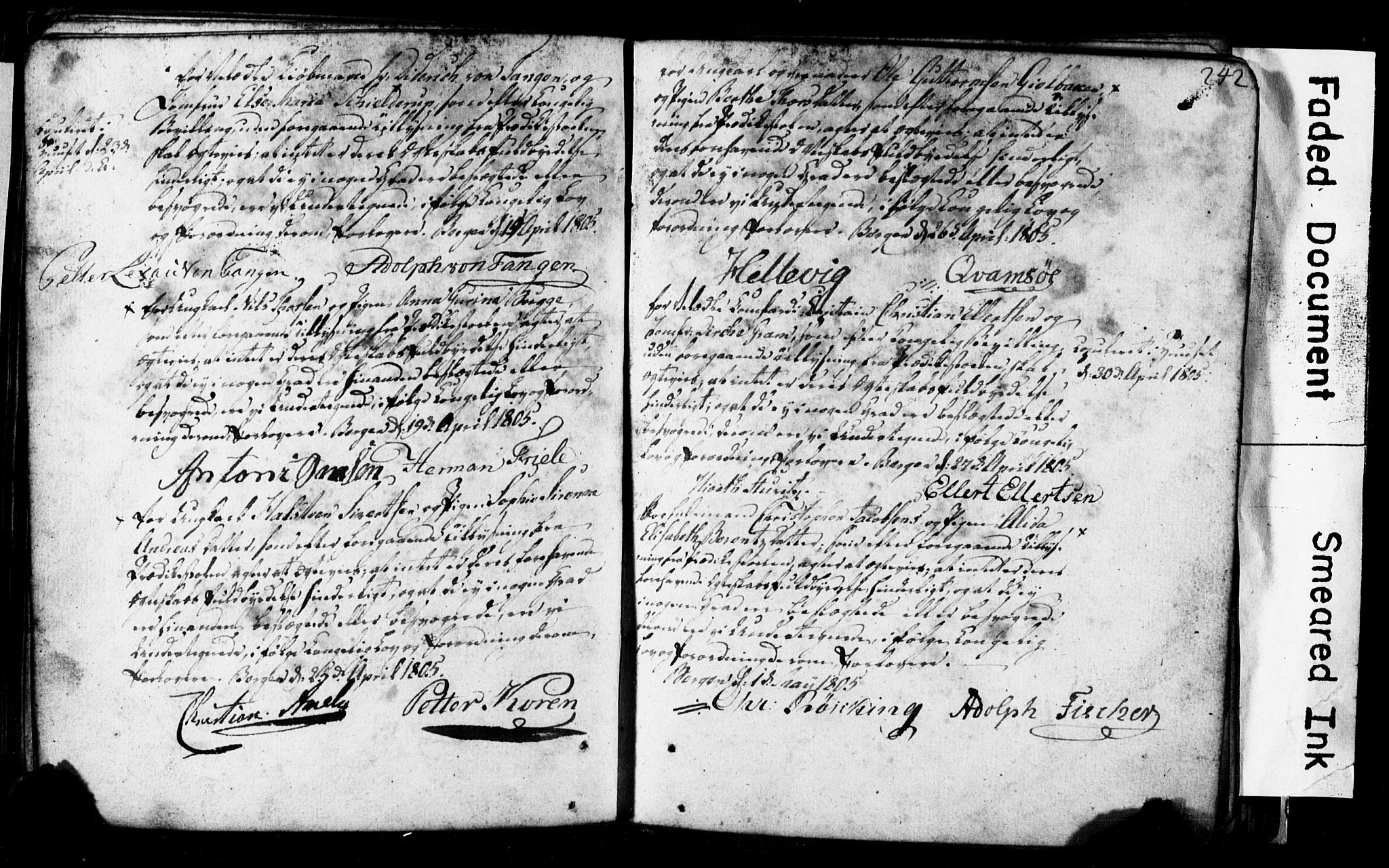 Korskirken sokneprestembete, AV/SAB-A-76101: Best man's statements no. II.5.1, 1776-1816, p. 242