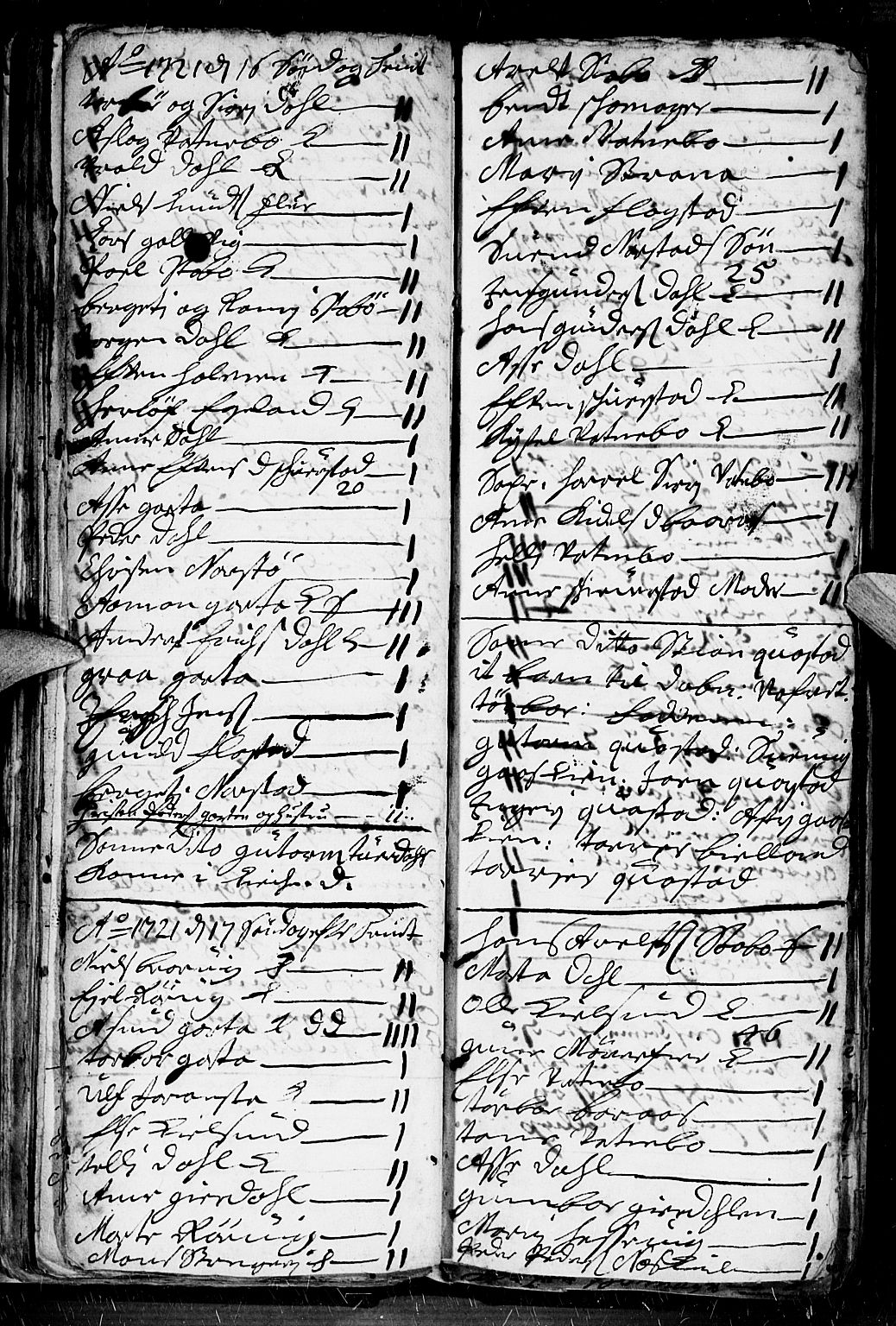 Dypvåg sokneprestkontor, AV/SAK-1111-0007/F/Fb/Fba/L0003: Parish register (copy) no. B 3, 1715-1738, p. 68