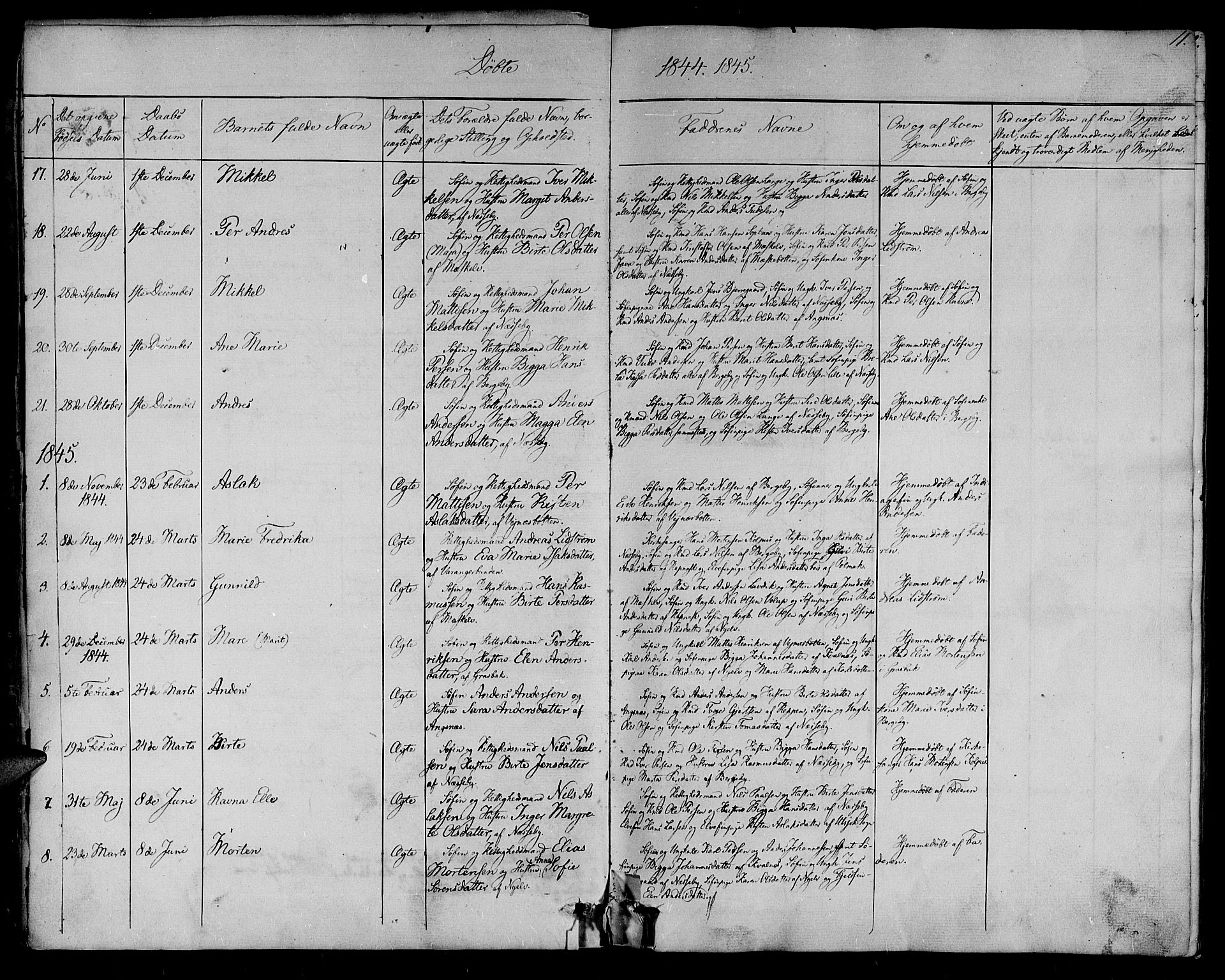 Nesseby sokneprestkontor, SATØ/S-1330/H/Ha/L0001kirke: Parish register (official) no. 1, 1838-1855, p. 11