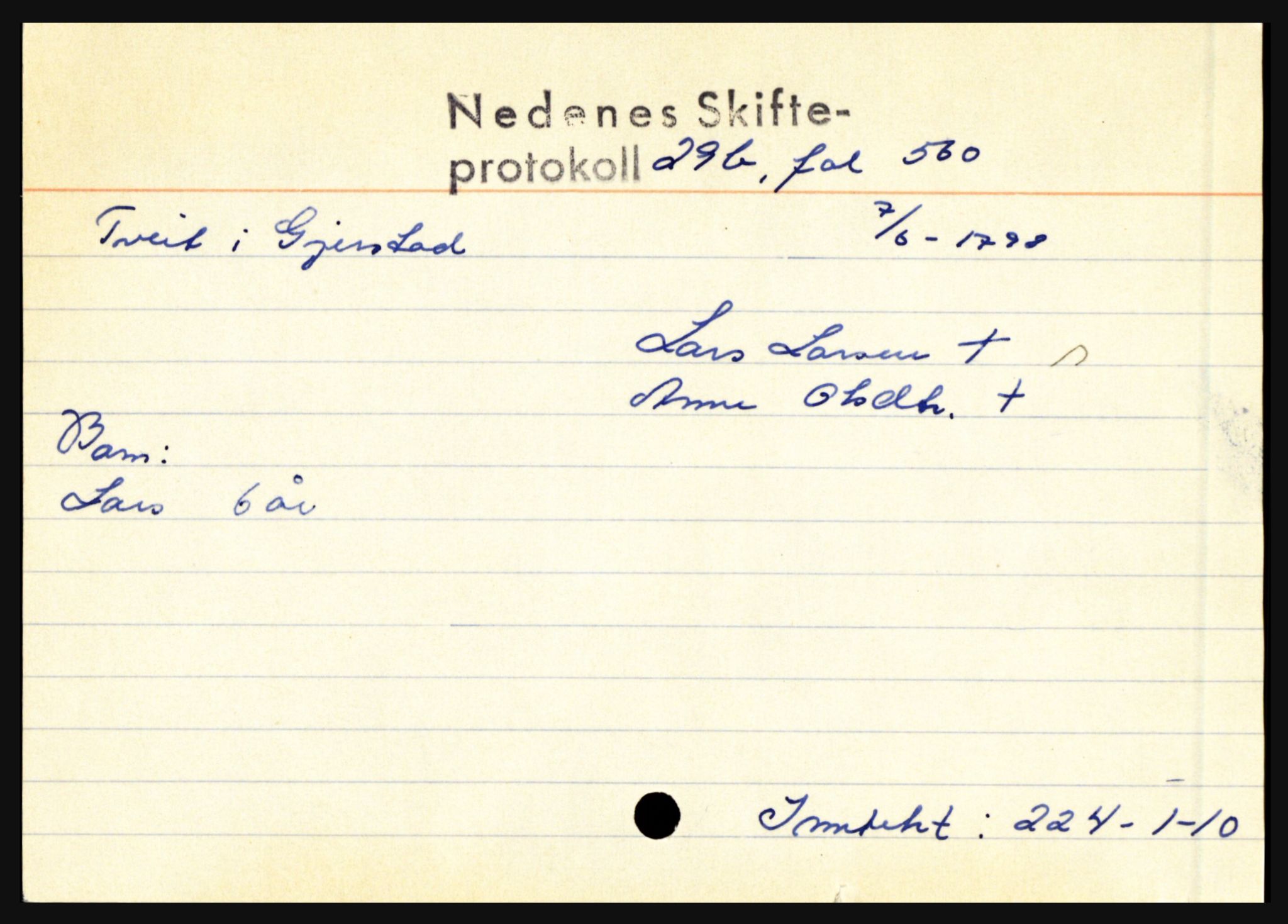 Nedenes sorenskriveri før 1824, AV/SAK-1221-0007/H, p. 31547