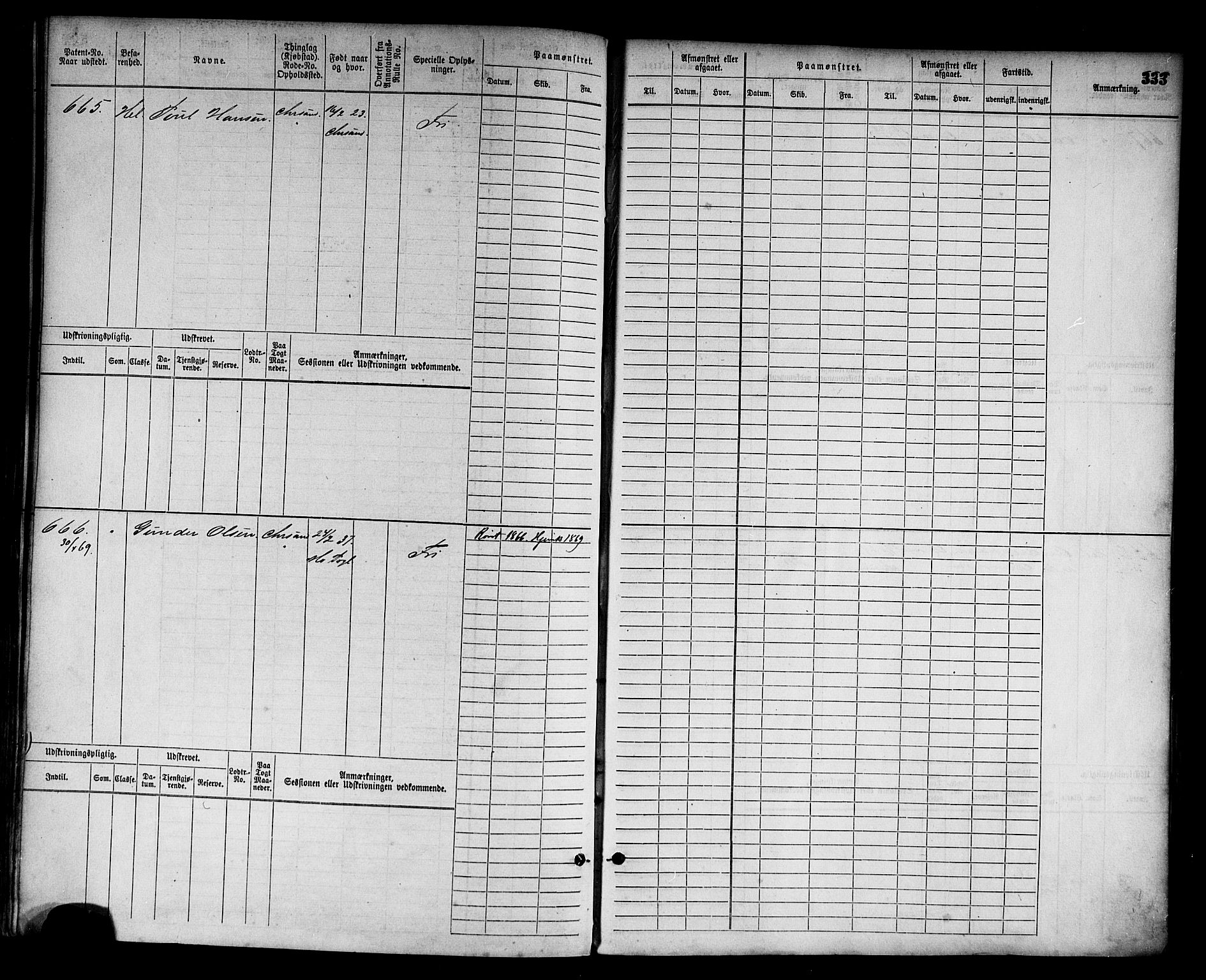 Kristiansand mønstringskrets, AV/SAK-2031-0015/F/Fb/L0003: Hovedrulle nr 1-762, I-10, 1860-1911, p. 349