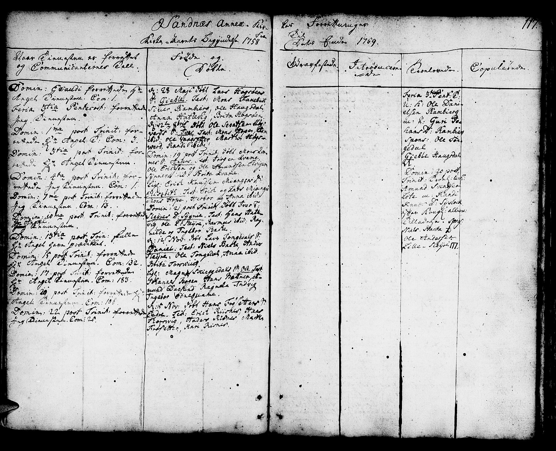 Lindås Sokneprestembete, AV/SAB-A-76701/H/Haa/Haaa/L0003: Parish register (official) no. A 3, 1748-1764, p. 117