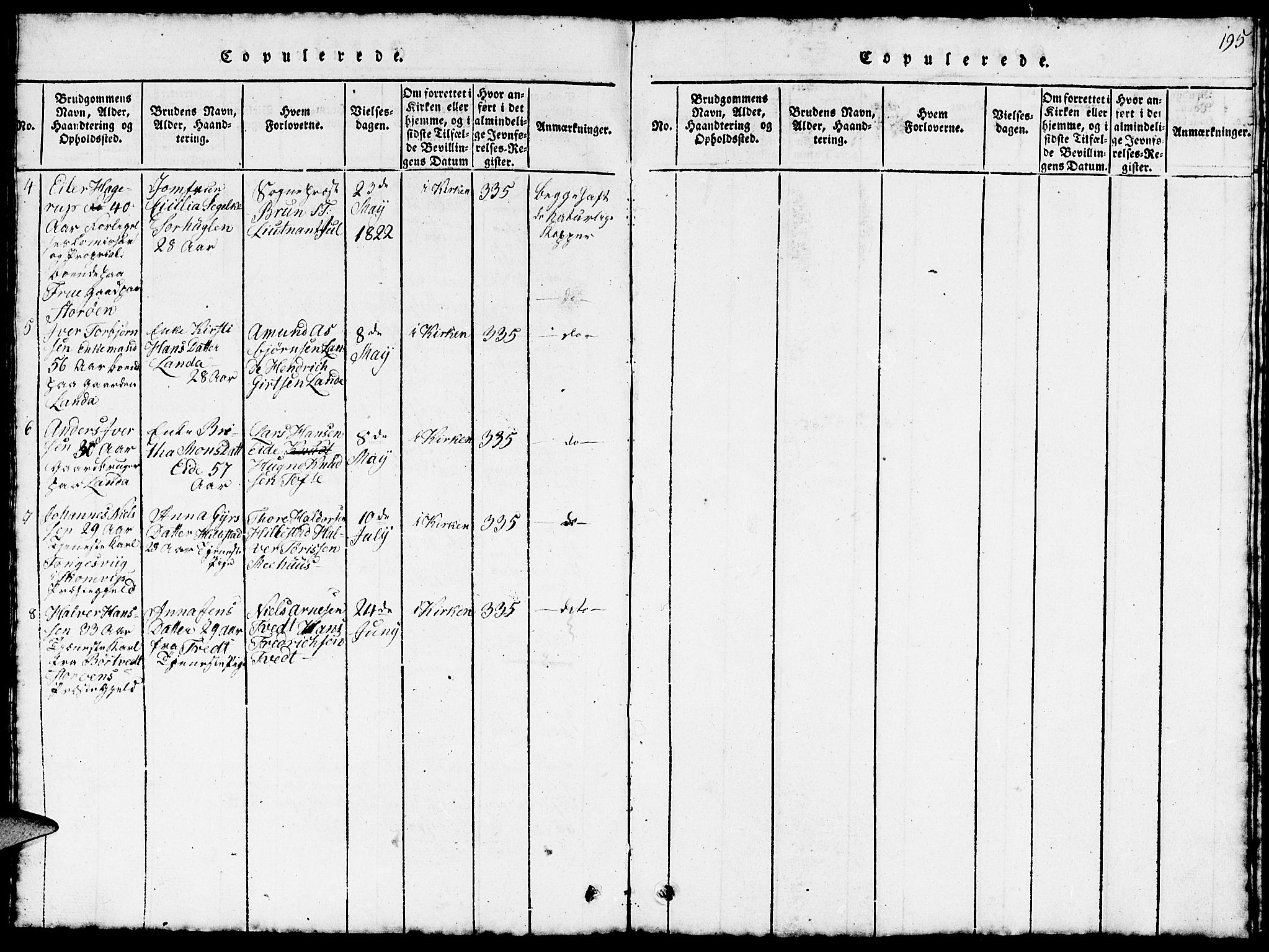 Fjelberg sokneprestembete, SAB/A-75201/H/Hab: Parish register (copy) no. B 1, 1815-1823, p. 195