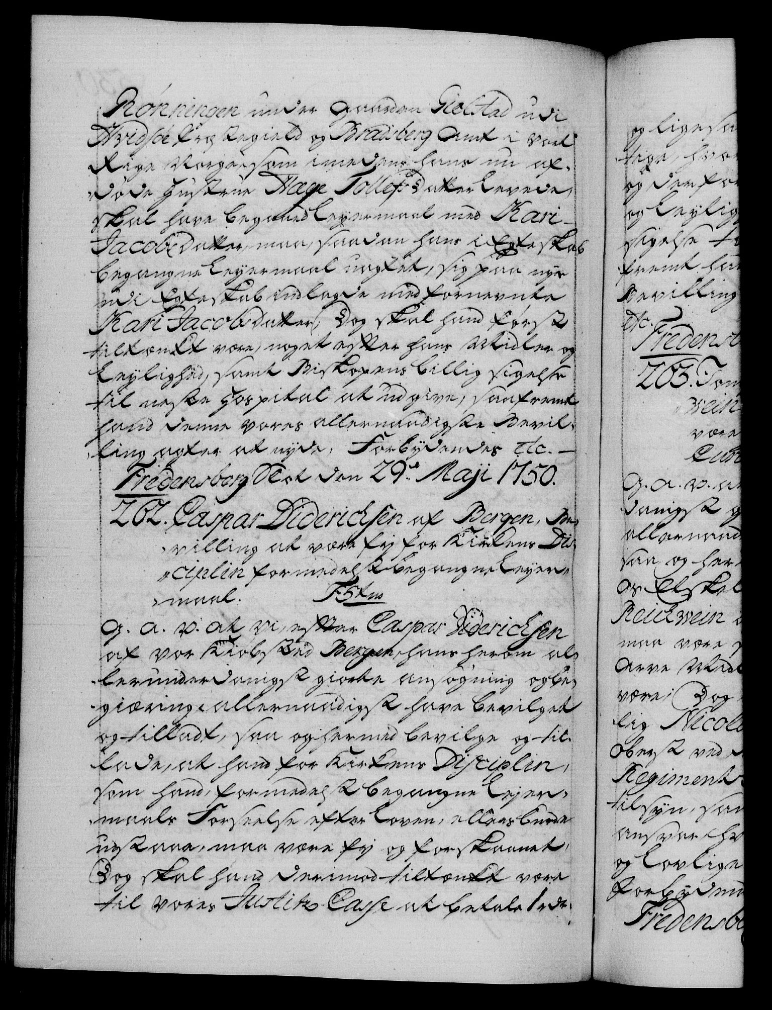 Danske Kanselli 1572-1799, AV/RA-EA-3023/F/Fc/Fca/Fcaa/L0036: Norske registre, 1749-1750, p. 530b