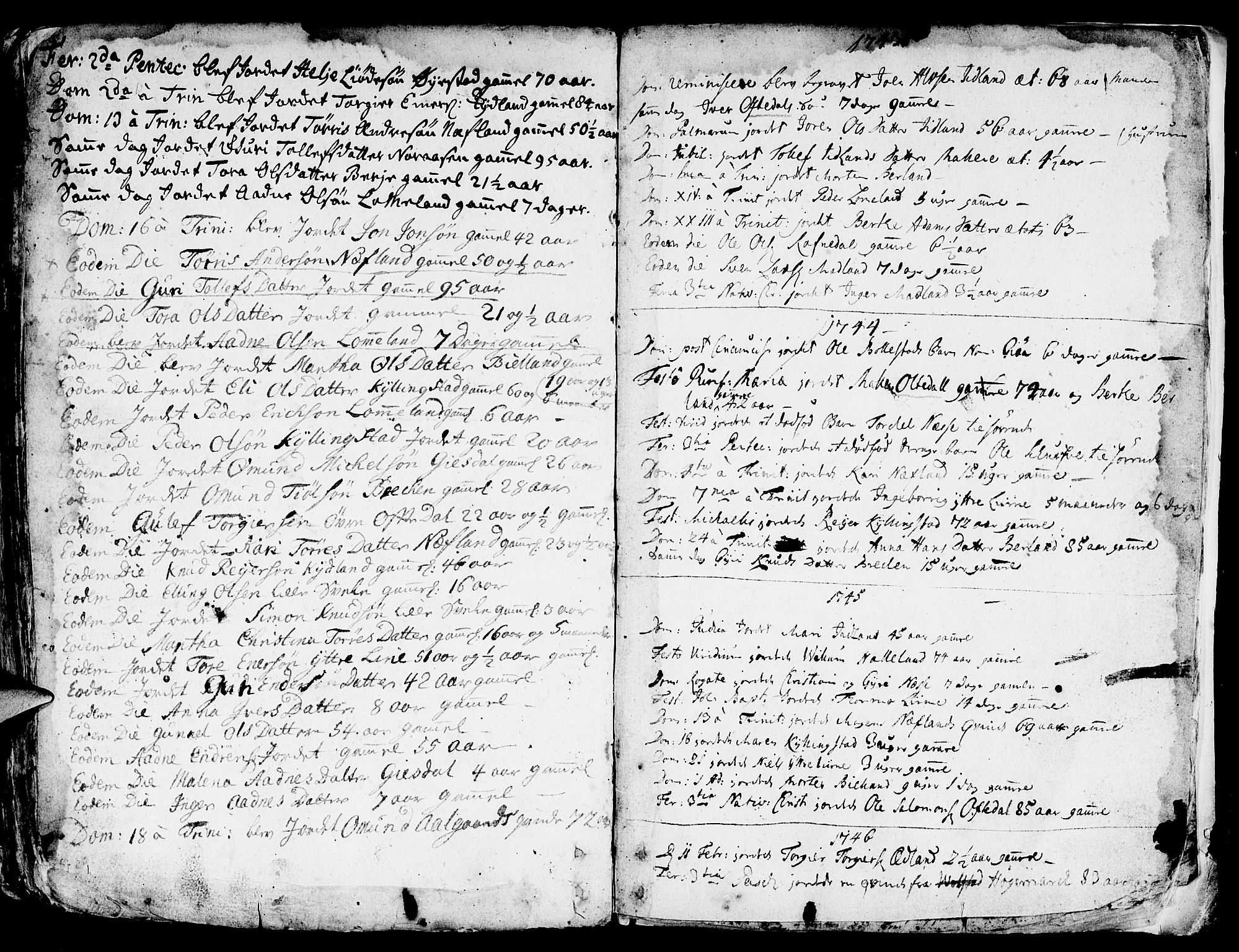 Lye sokneprestkontor, SAST/A-101794/001/30BA/L0001: Parish register (official) no. A 1 /2, 1725-1800