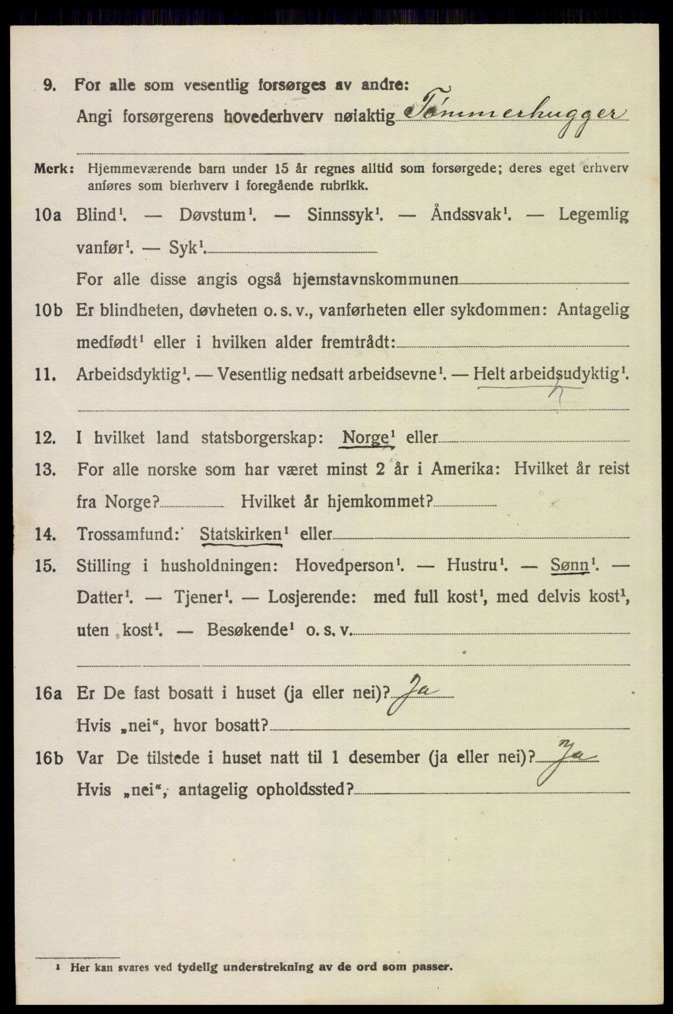 SAH, 1920 census for Trysil, 1920, p. 2740
