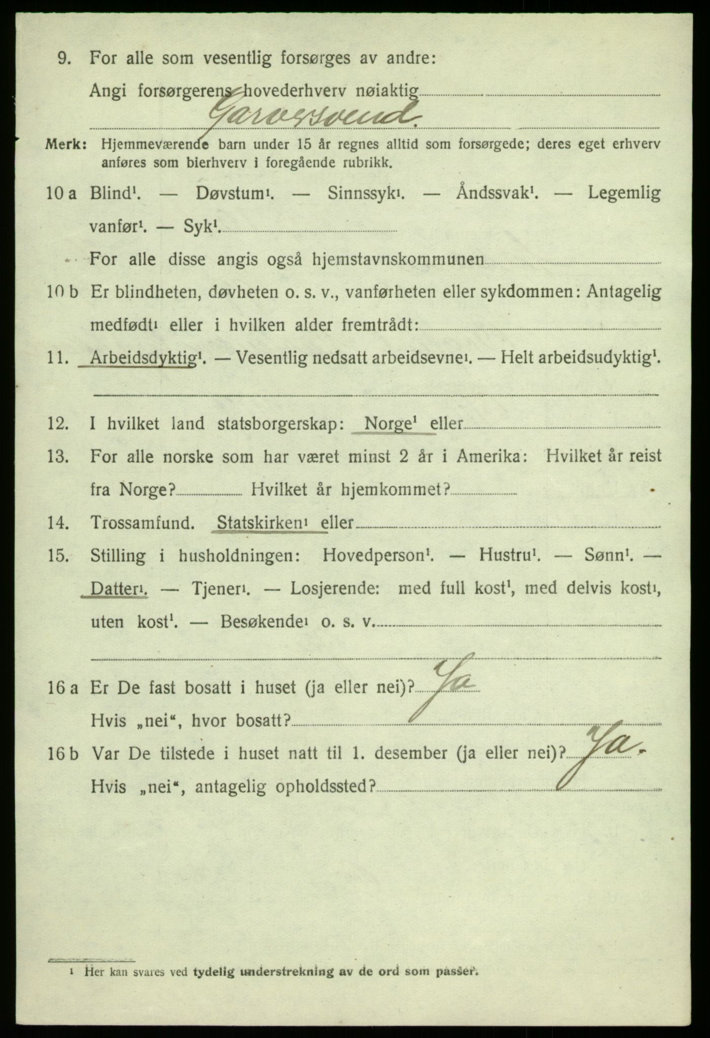 SAB, 1920 census for Åsane, 1920, p. 5608