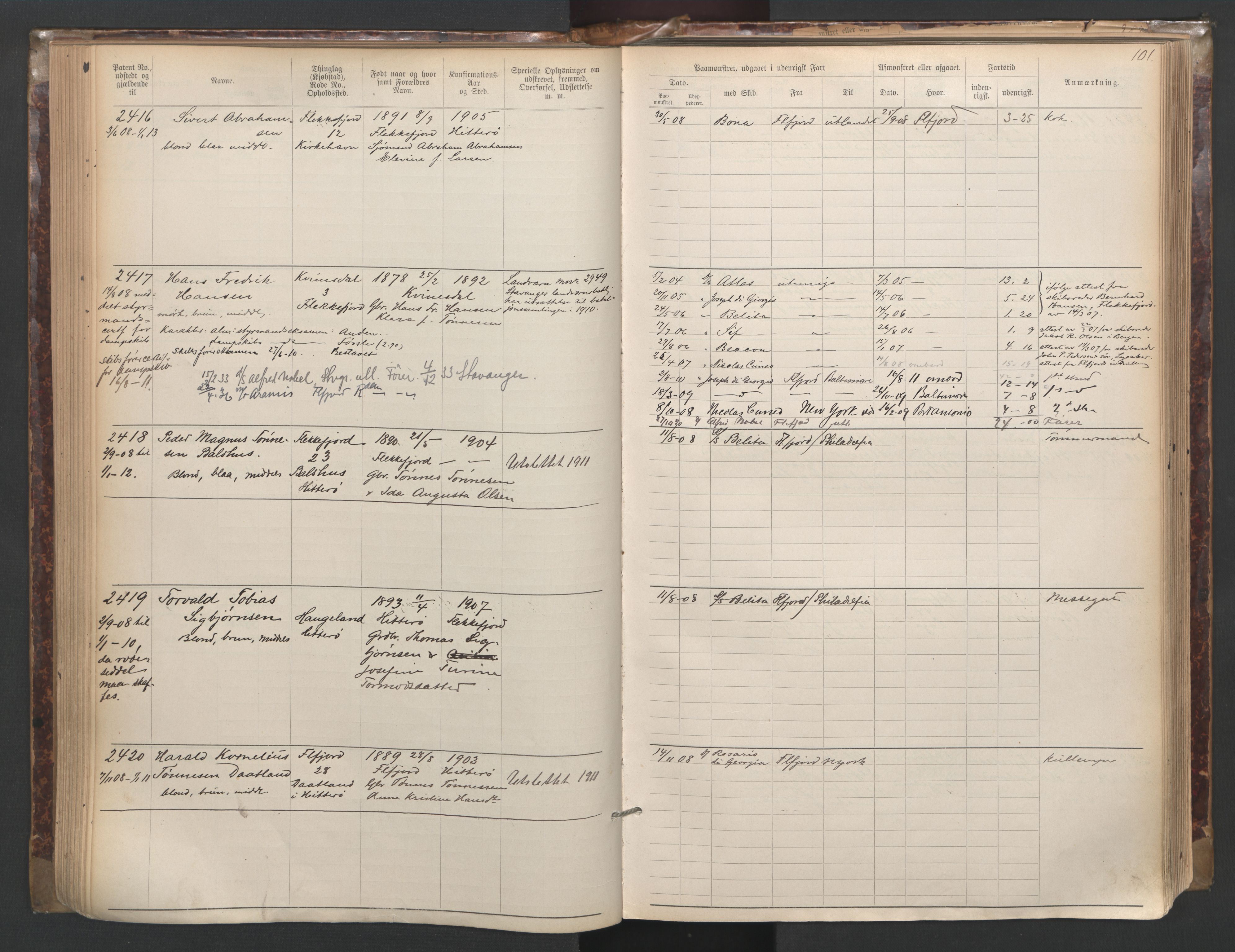 Flekkefjord mønstringskrets, SAK/2031-0018/F/Fa/L0003: Annotasjonsrulle nr 1921-2963 med register, N-3, 1892-1948, p. 132