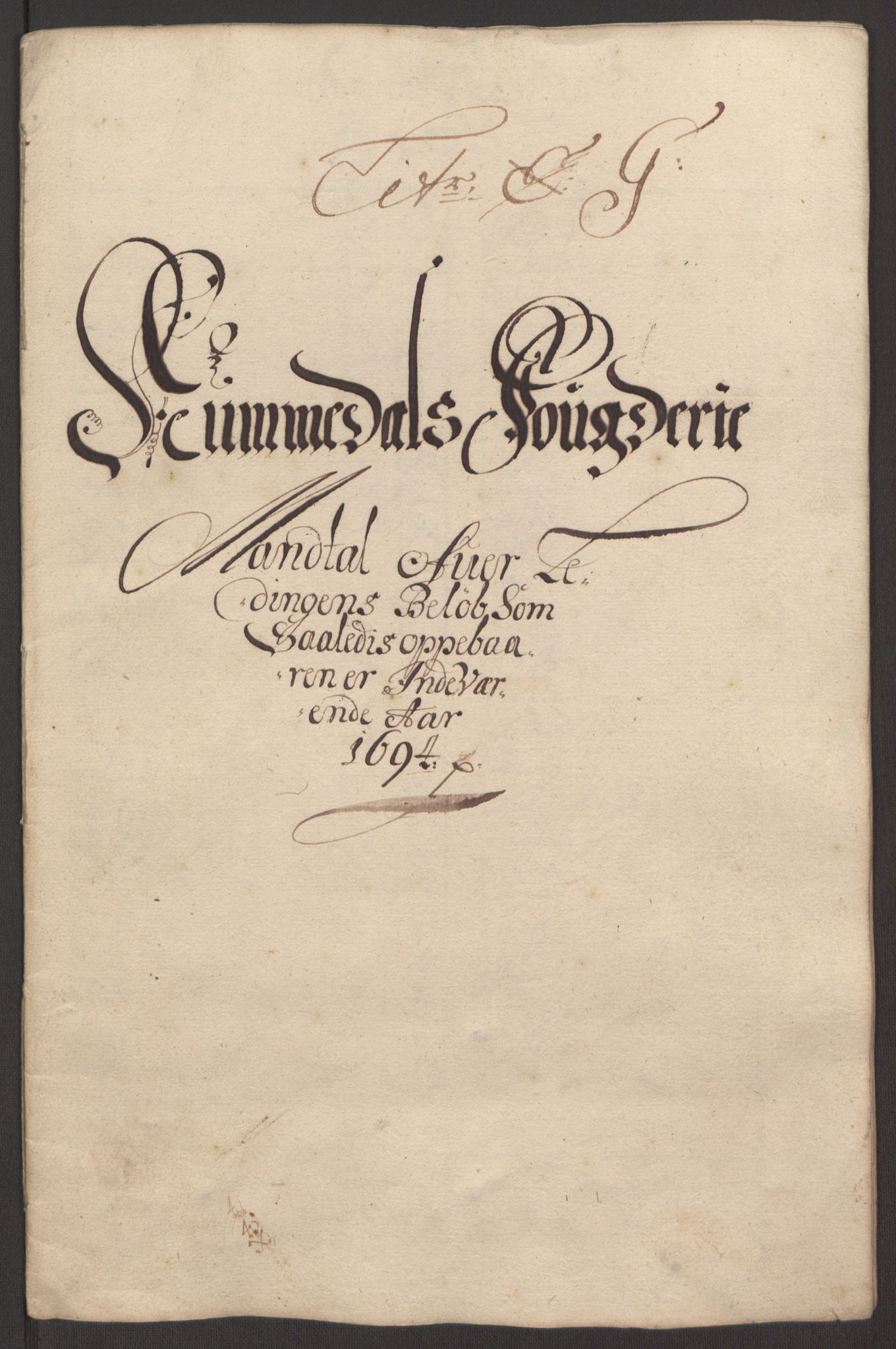 Rentekammeret inntil 1814, Reviderte regnskaper, Fogderegnskap, RA/EA-4092/R64/L4424: Fogderegnskap Namdal, 1692-1695, p. 379