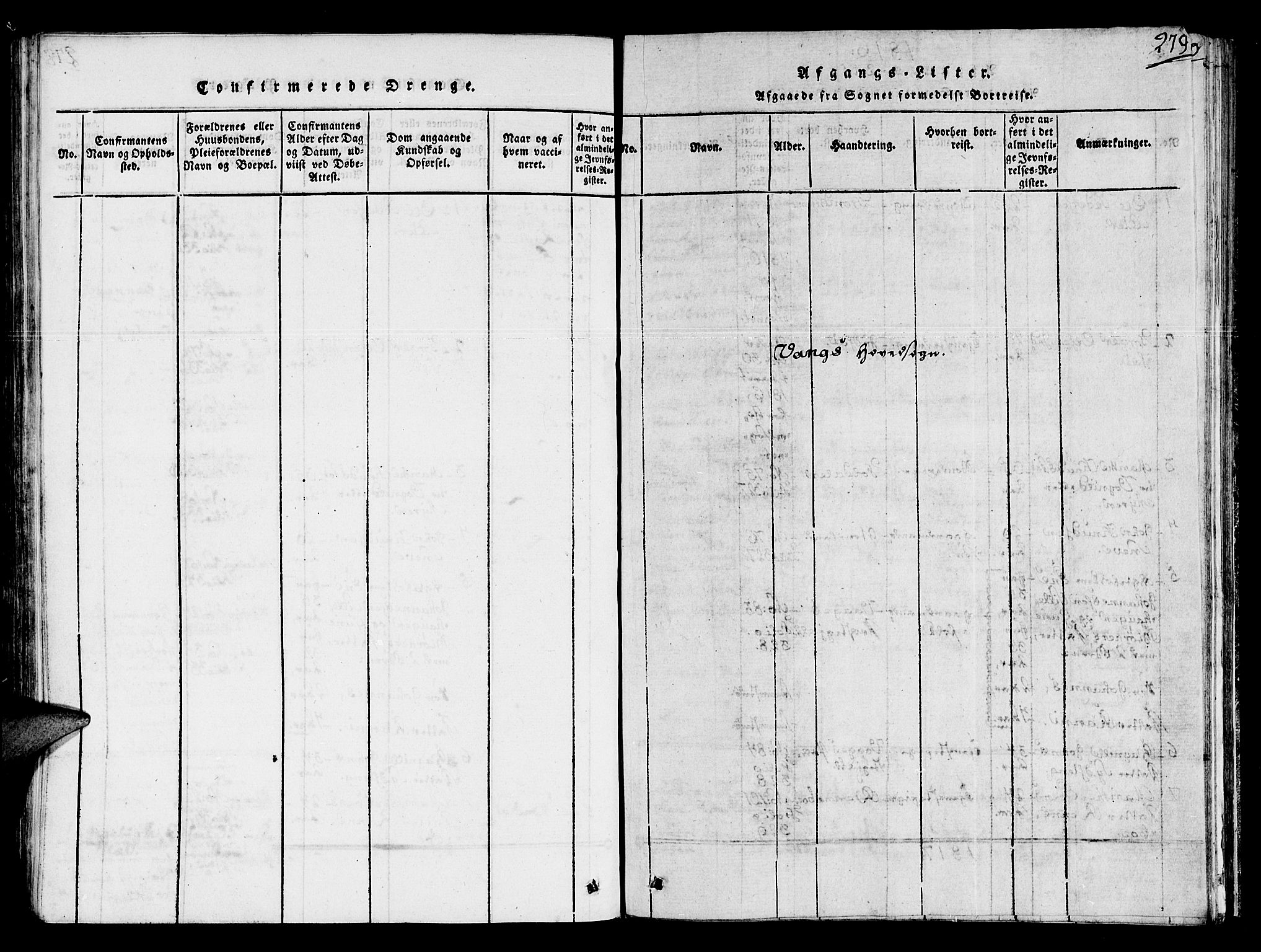 Ministerialprotokoller, klokkerbøker og fødselsregistre - Sør-Trøndelag, AV/SAT-A-1456/678/L0895: Parish register (official) no. 678A05 /1, 1816-1821, p. 279