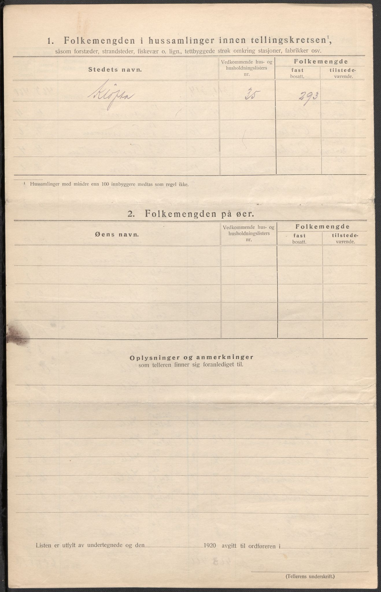 SAO, 1920 census for Ullensaker, 1920, p. 11