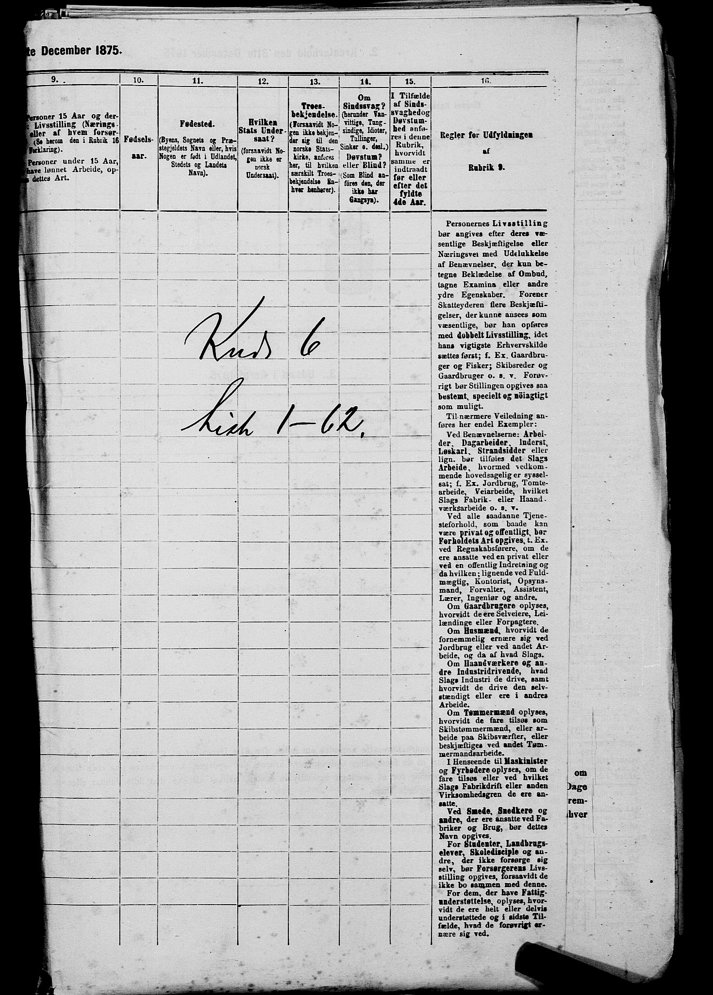 SAKO, 1875 census for 0820P Lunde, 1875, p. 813