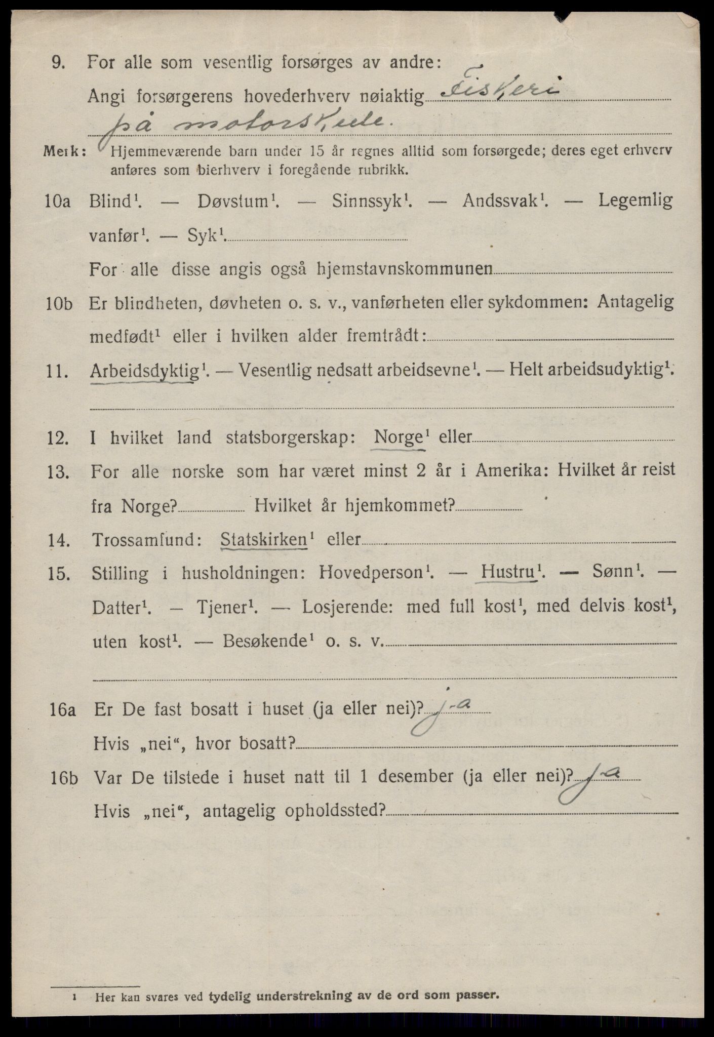 SAT, 1920 census for Bremsnes, 1920, p. 4378