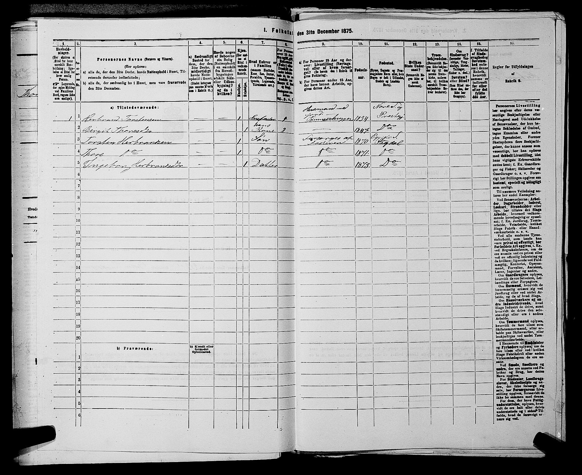 SAKO, 1875 census for 0633P Nore, 1875, p. 942