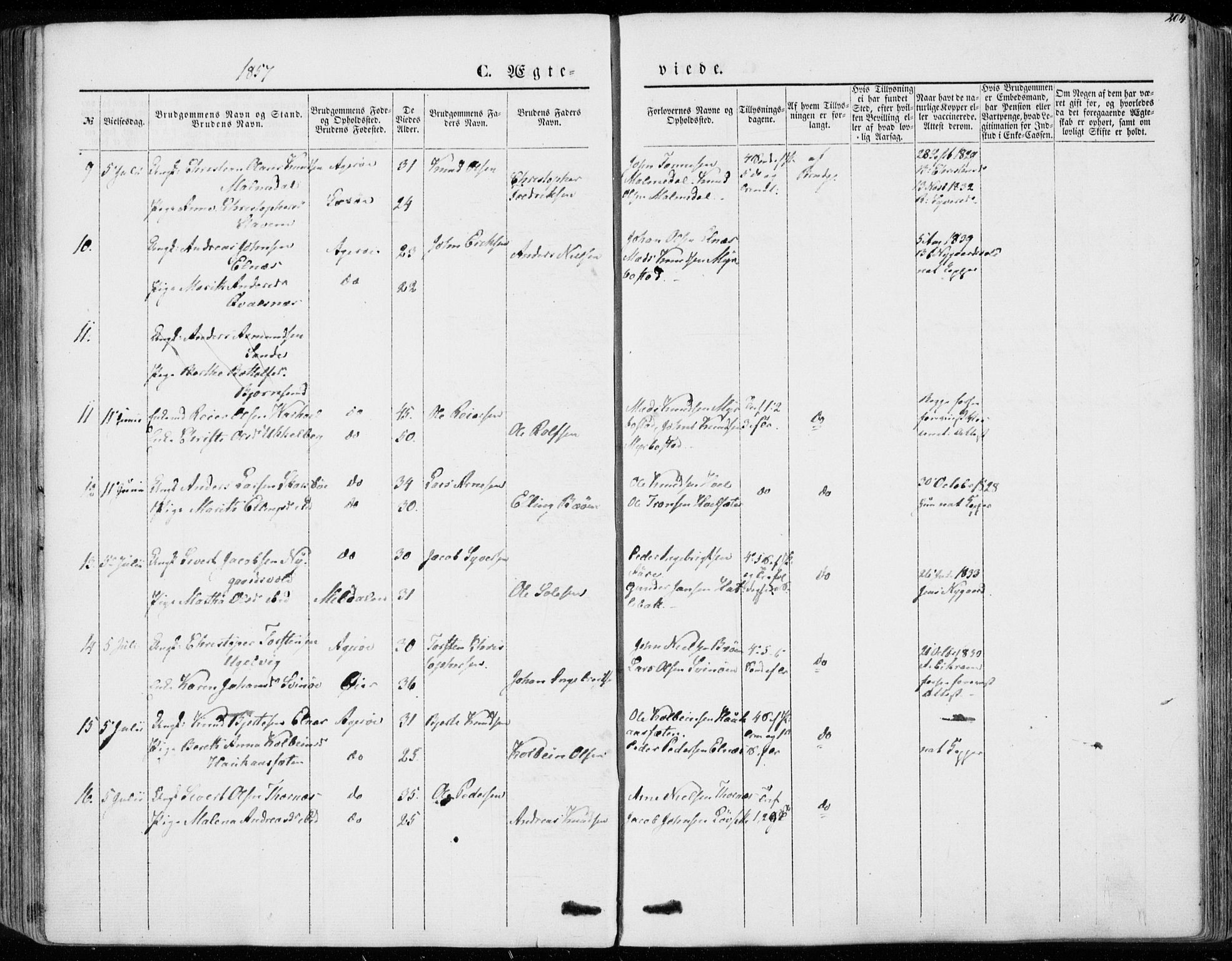 Ministerialprotokoller, klokkerbøker og fødselsregistre - Møre og Romsdal, SAT/A-1454/565/L0748: Parish register (official) no. 565A02, 1845-1872, p. 204
