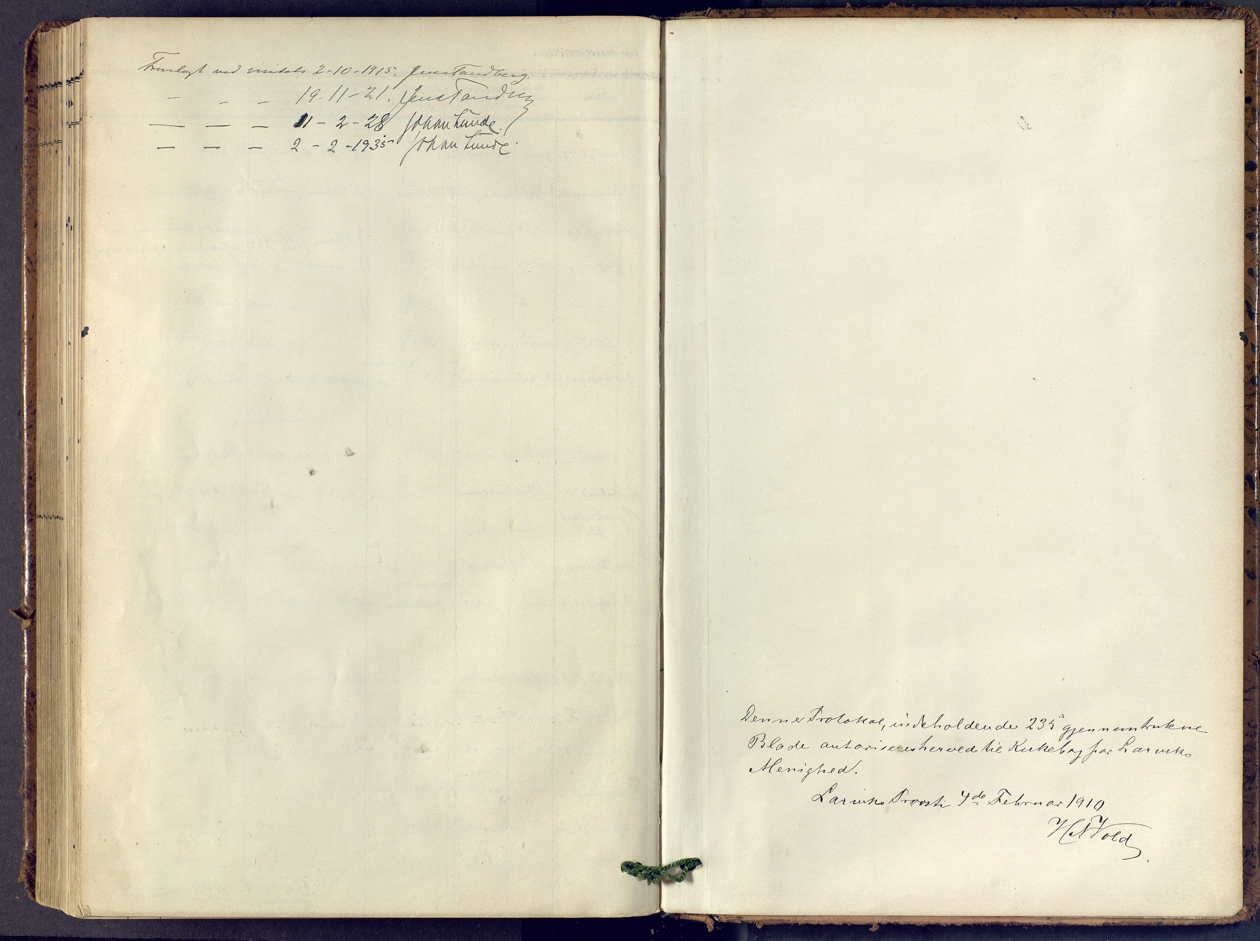 Larvik kirkebøker, SAKO/A-352/F/Fa/L0013: Parish register (official) no. I 13, 1910-1960