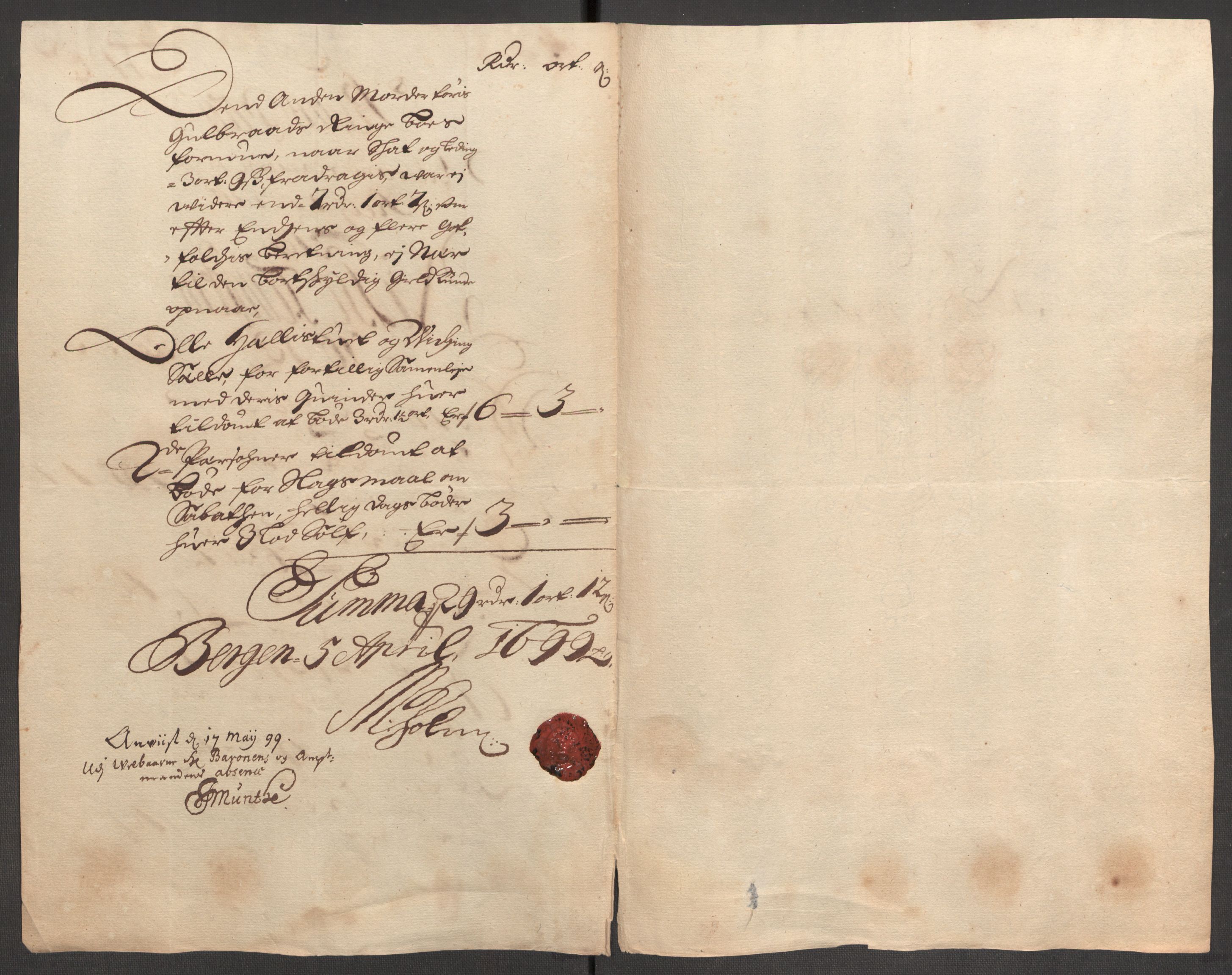 Rentekammeret inntil 1814, Reviderte regnskaper, Fogderegnskap, AV/RA-EA-4092/R51/L3184: Fogderegnskap Nordhordland og Voss, 1698-1699, p. 150