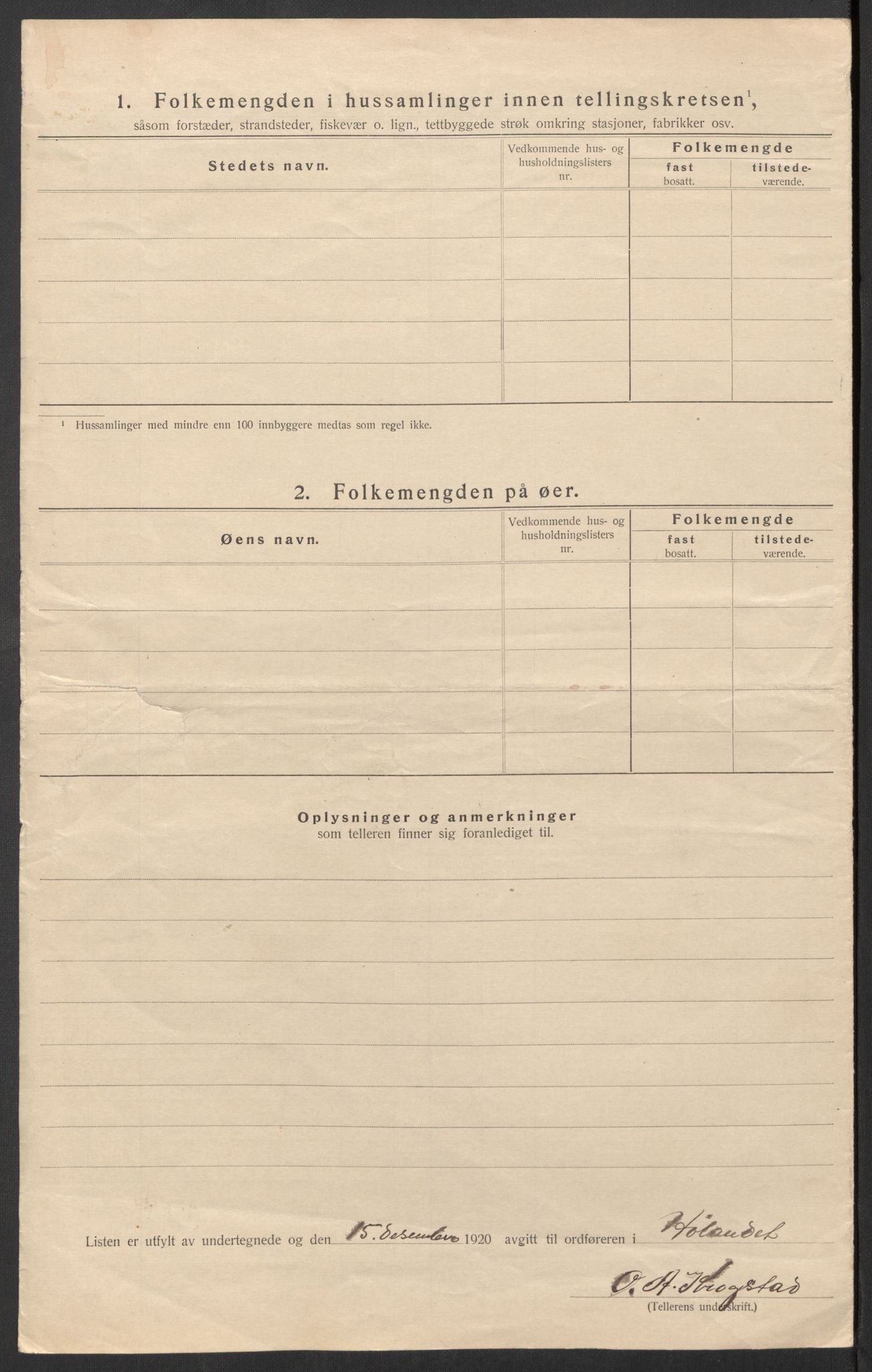 SAT, 1920 census for Hølonda, 1920, p. 14