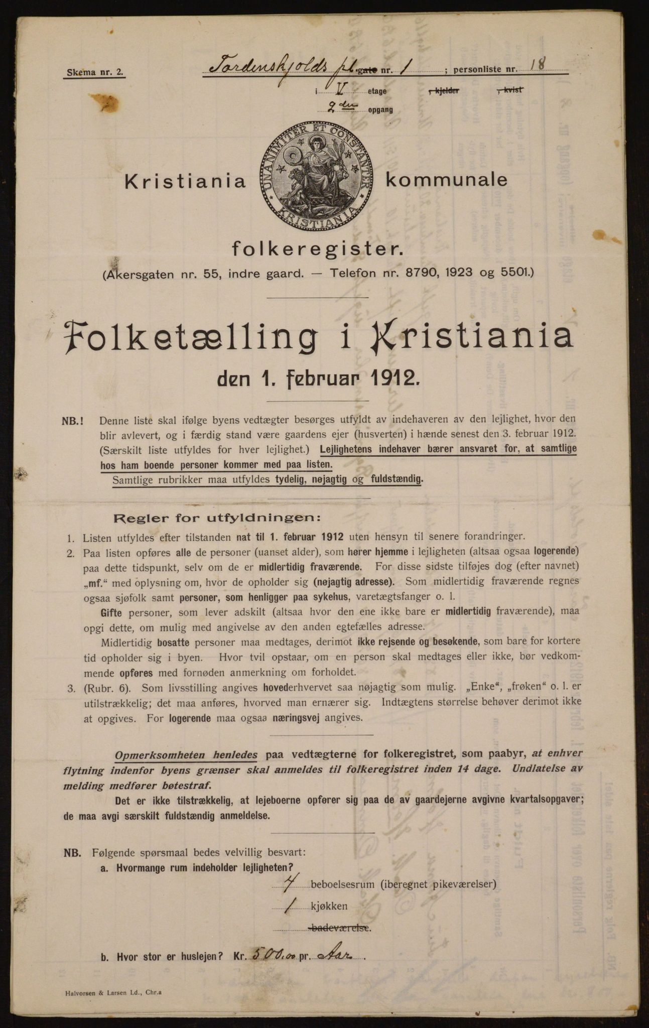 OBA, Municipal Census 1912 for Kristiania, 1912, p. 113814