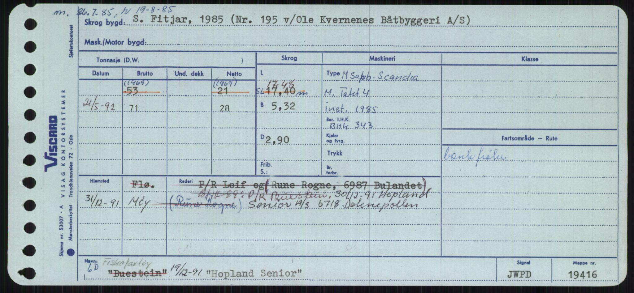 Sjøfartsdirektoratet med forløpere, Skipsmålingen, AV/RA-S-1627/H/Ha/L0003/0001: Fartøy, Hilm-Mar / Fartøy, Hilm-Kol, p. 79