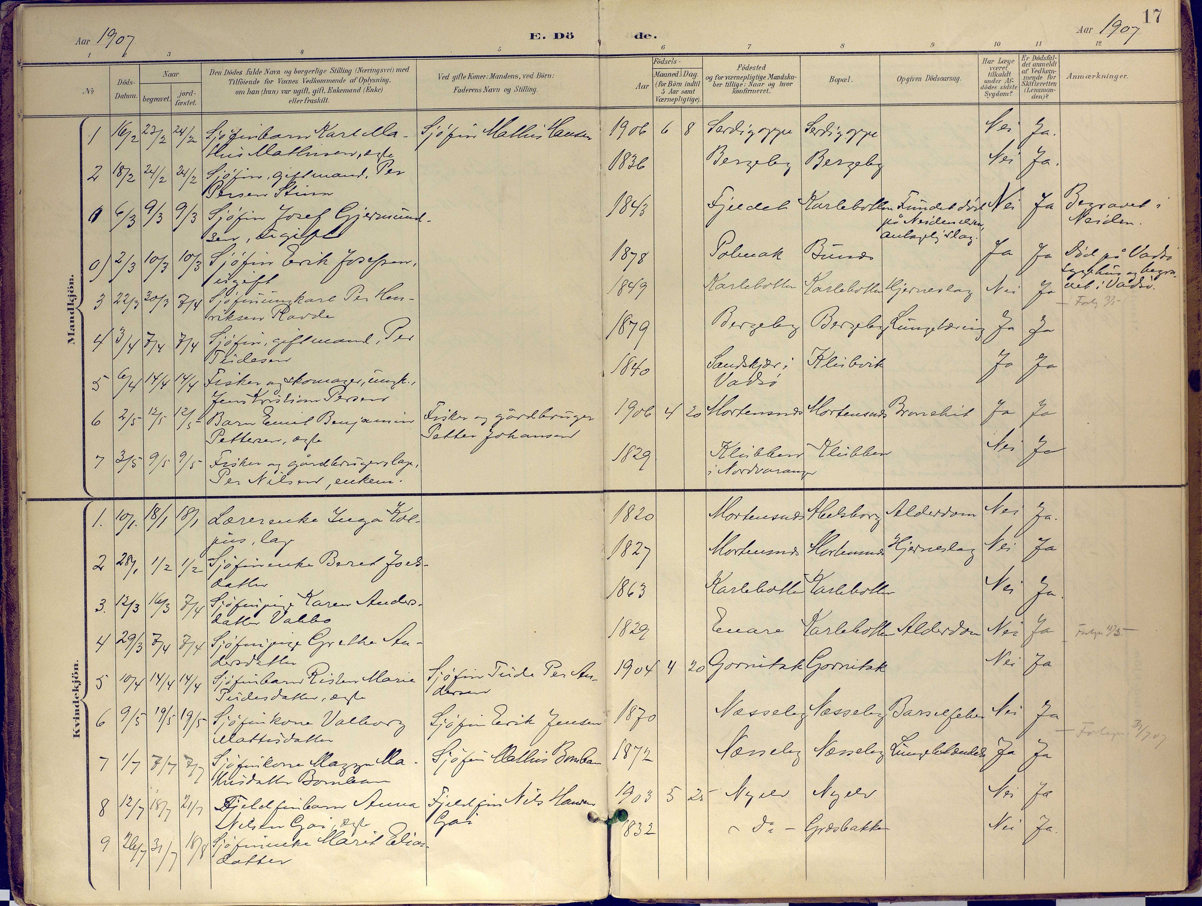 Nesseby sokneprestkontor, SATØ/S-1330/H/Ha/L0007kirke: Parish register (official) no. 7, 1898-1921, p. 17