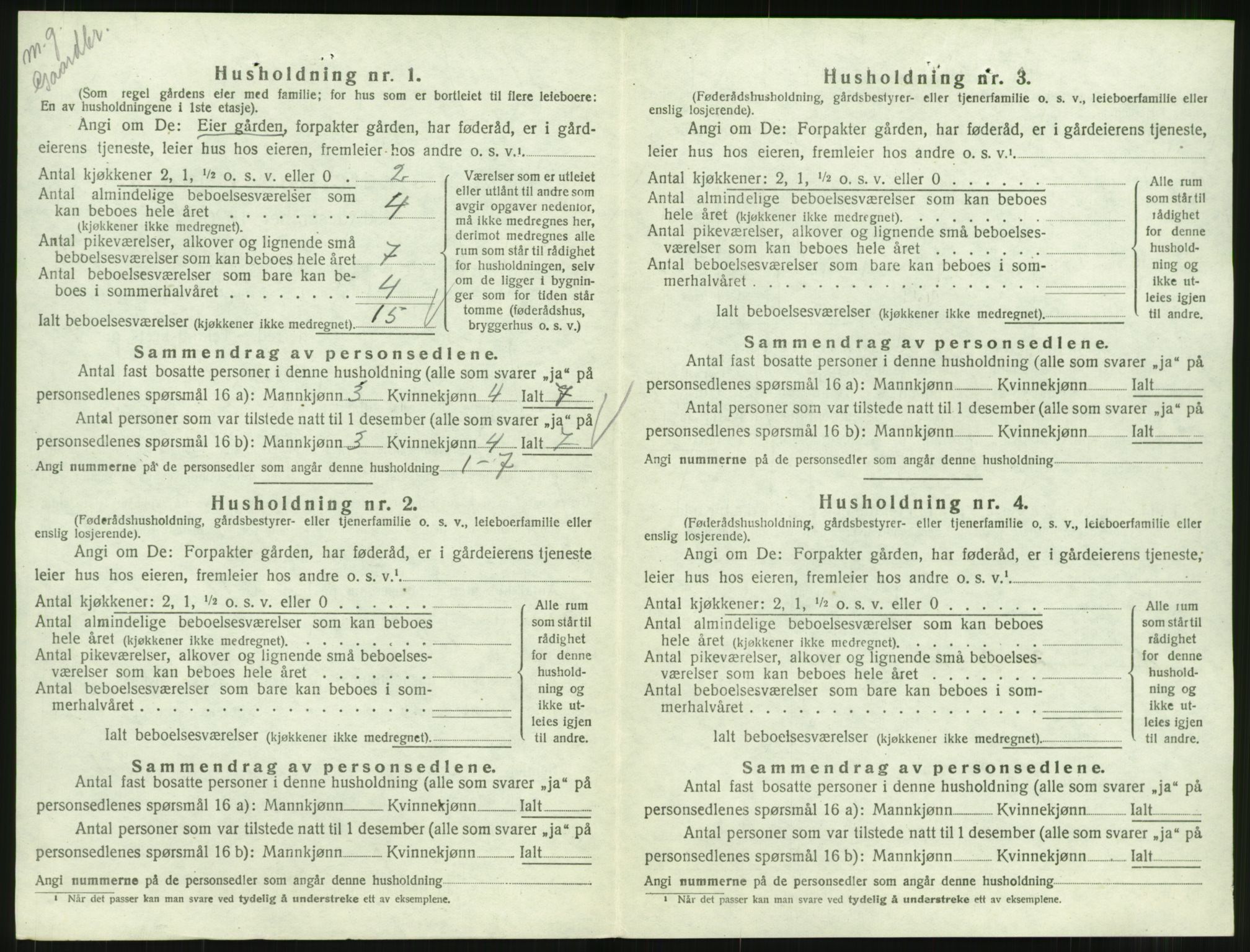 SAT, 1920 census for Åsskard, 1920, p. 36