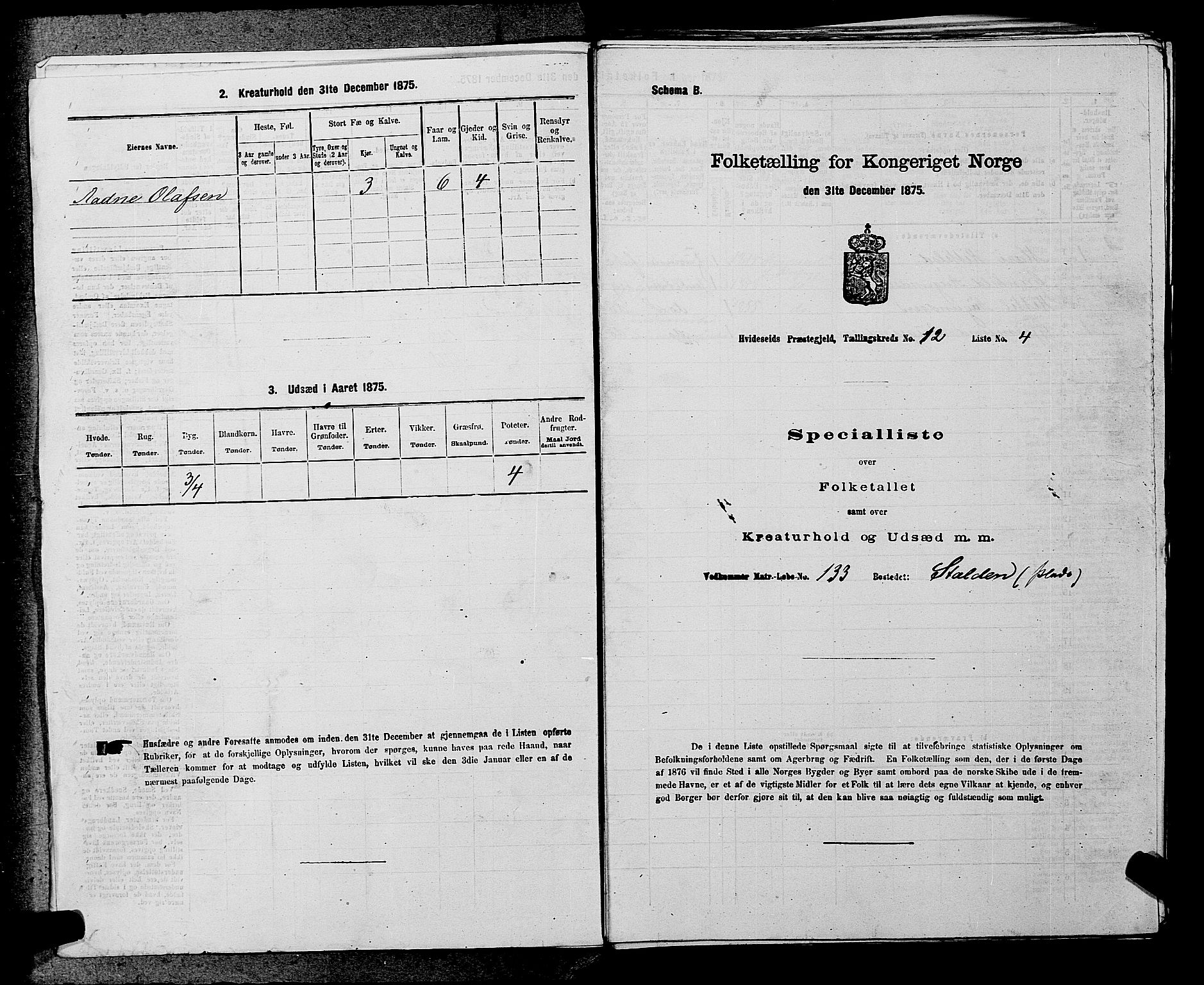 SAKO, 1875 census for 0829P Kviteseid, 1875, p. 961