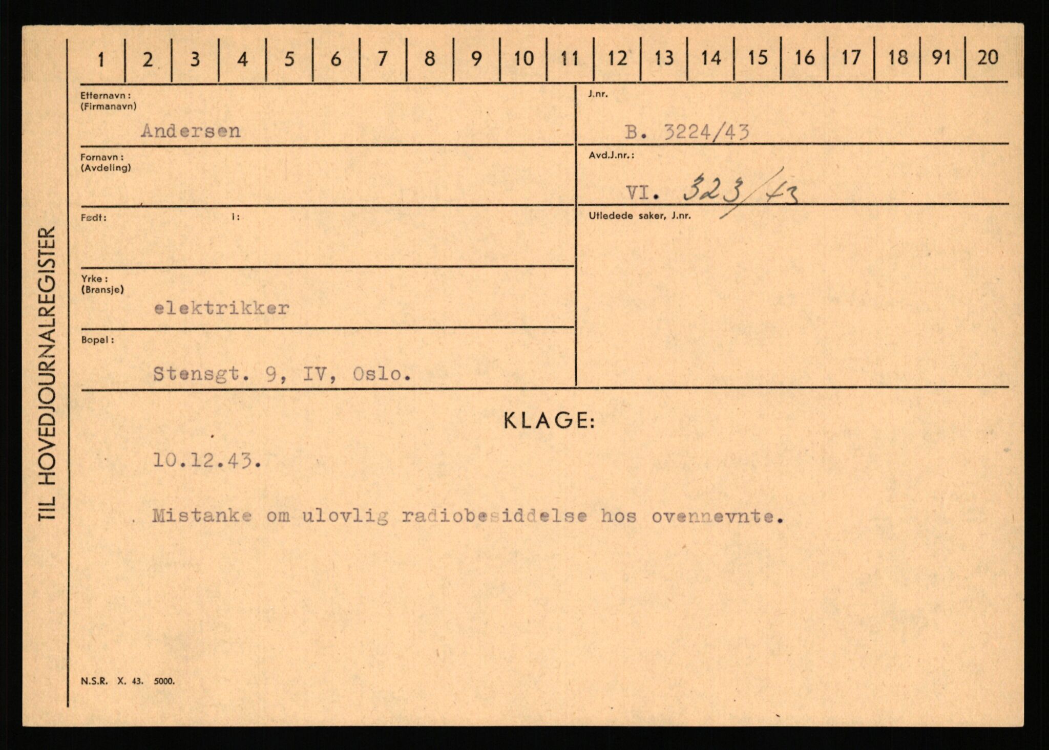 Statspolitiet - Hovedkontoret / Osloavdelingen, AV/RA-S-1329/C/Ca/L0001: Aabakken - Armann, 1943-1945, p. 1945