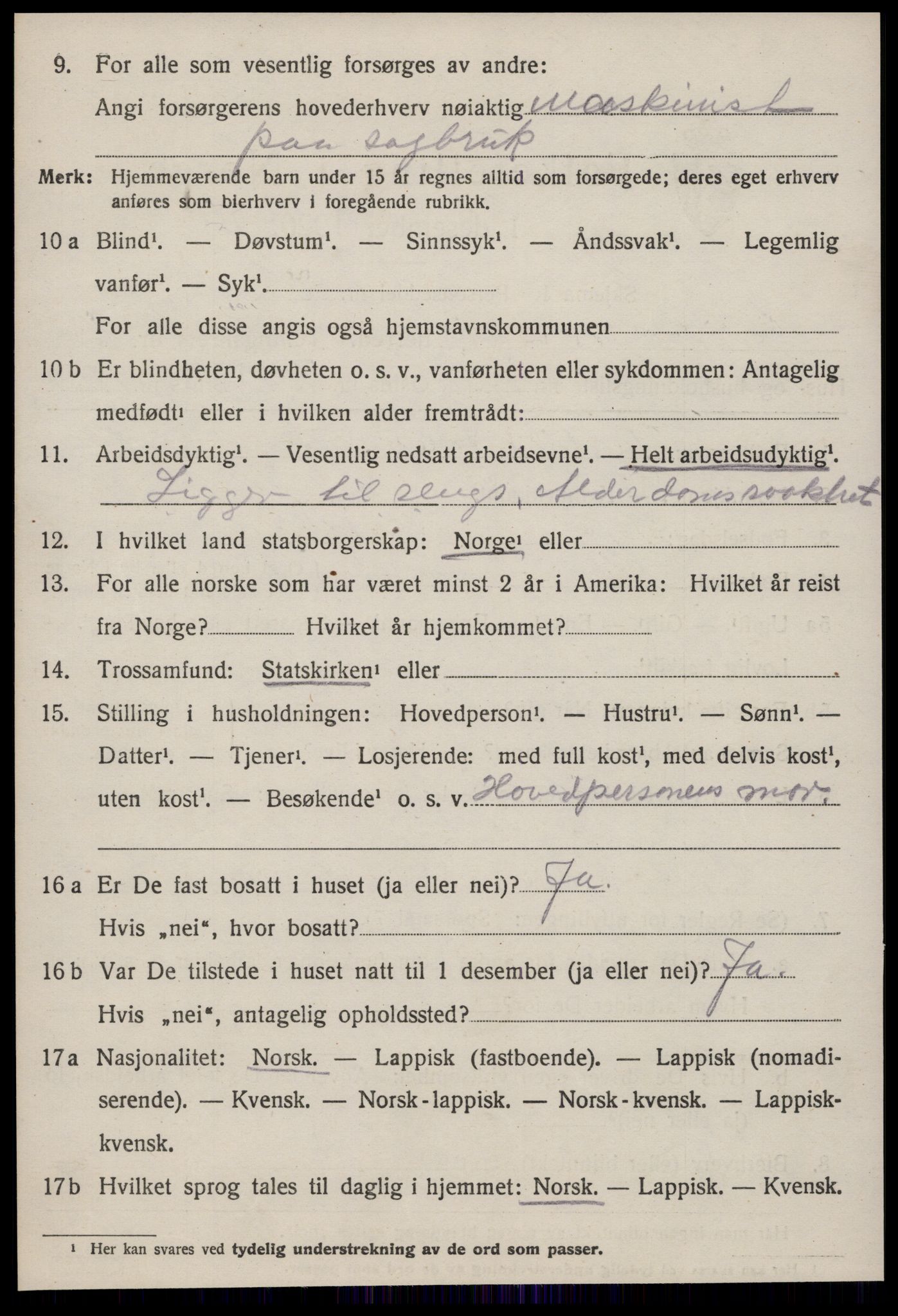 SAT, 1920 census for Geitastrand, 1920, p. 818