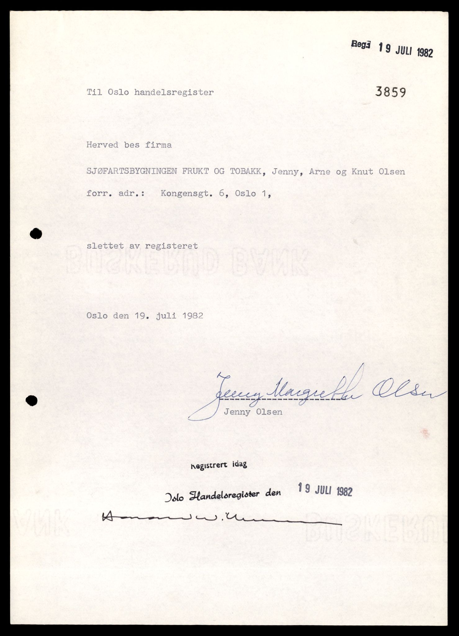 Oslo byfogd, Handelsregisteret, AV/SAT-A-10867/G/Gb/Gbb/L0054: Registreringsmeldinger, Sj-Ø, 1982, p. 3