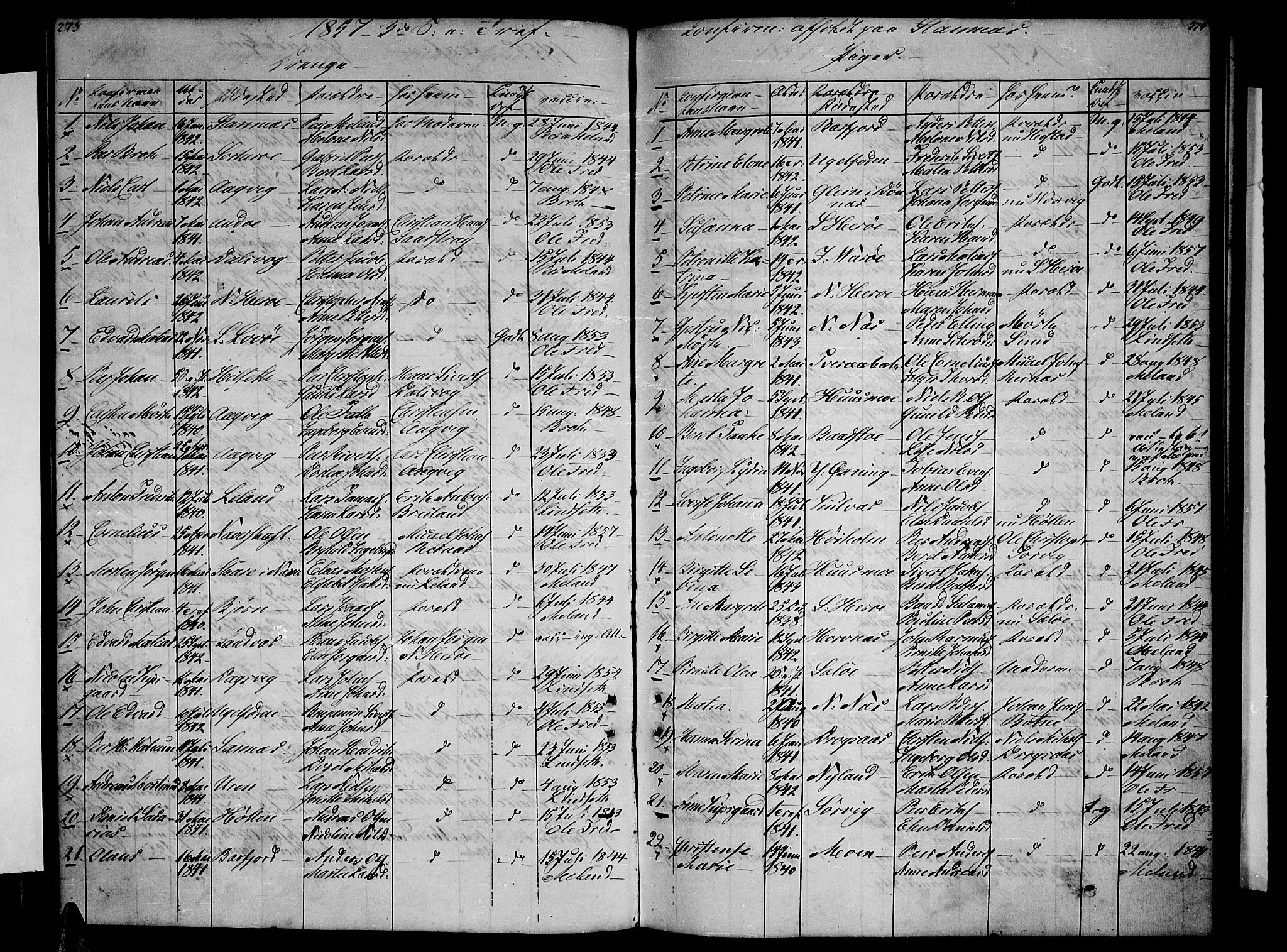 Ministerialprotokoller, klokkerbøker og fødselsregistre - Nordland, AV/SAT-A-1459/831/L0475: Parish register (copy) no. 831C02, 1851-1865, p. 273-274