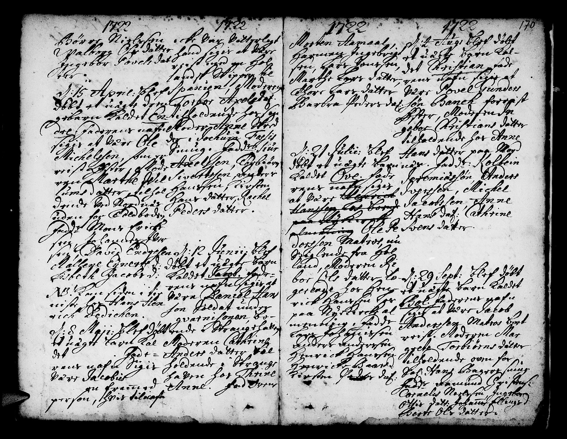 Nykirken Sokneprestembete, AV/SAB-A-77101/H/Haa/L0002: Parish register (official) no. A 2, 1700-1723, p. 170