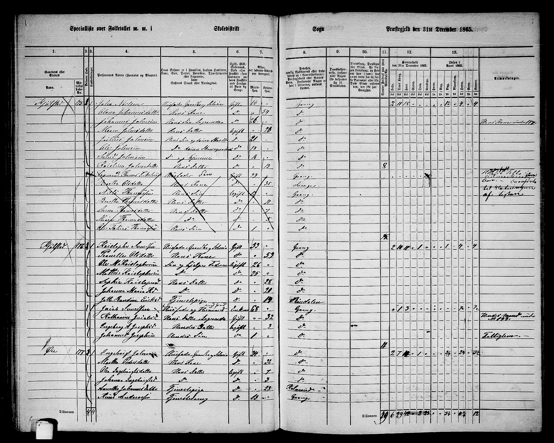 RA, 1865 census for Grong, 1865, p. 87