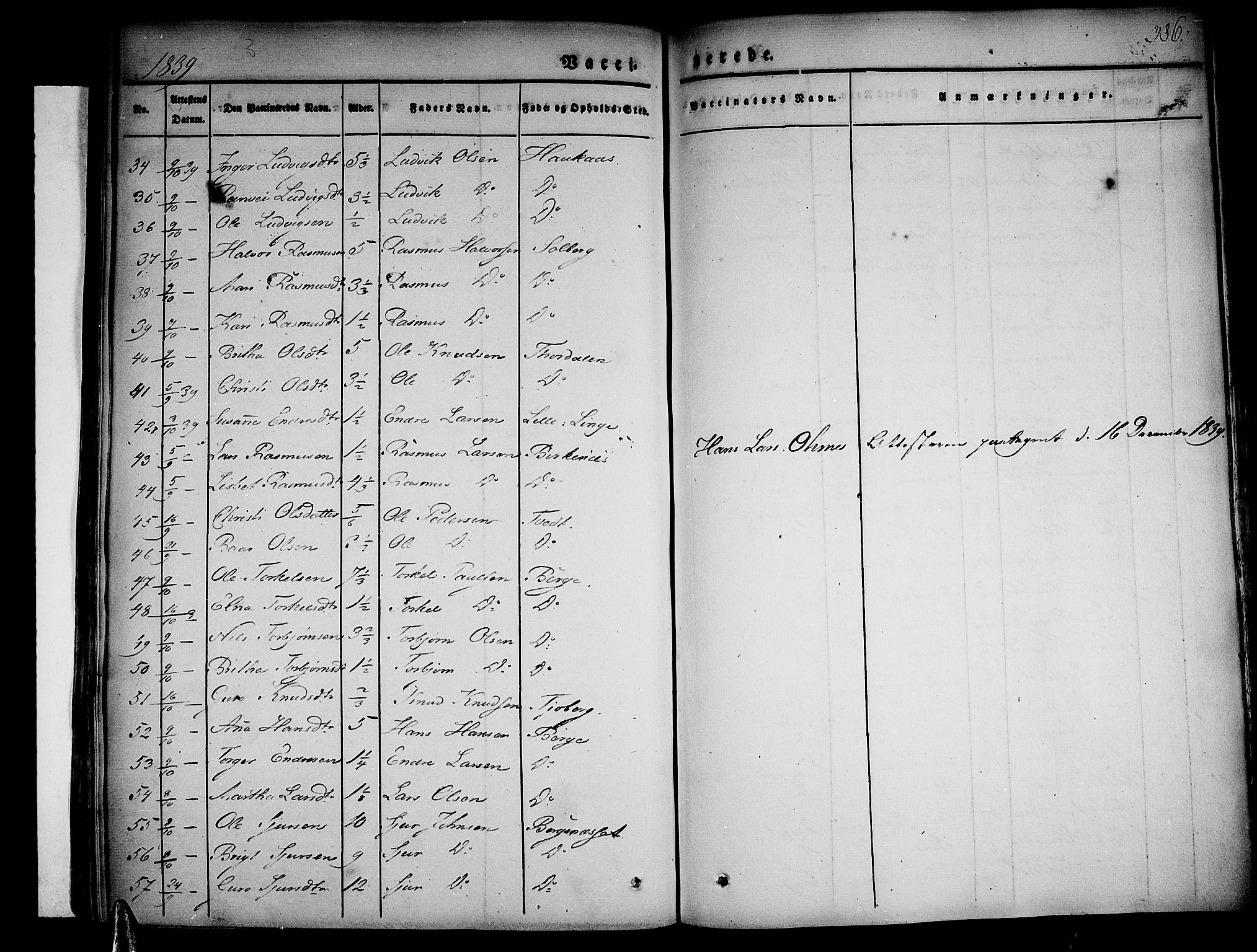 Strandebarm sokneprestembete, AV/SAB-A-78401/H/Haa: Parish register (official) no. A 6, 1826-1843, p. 386