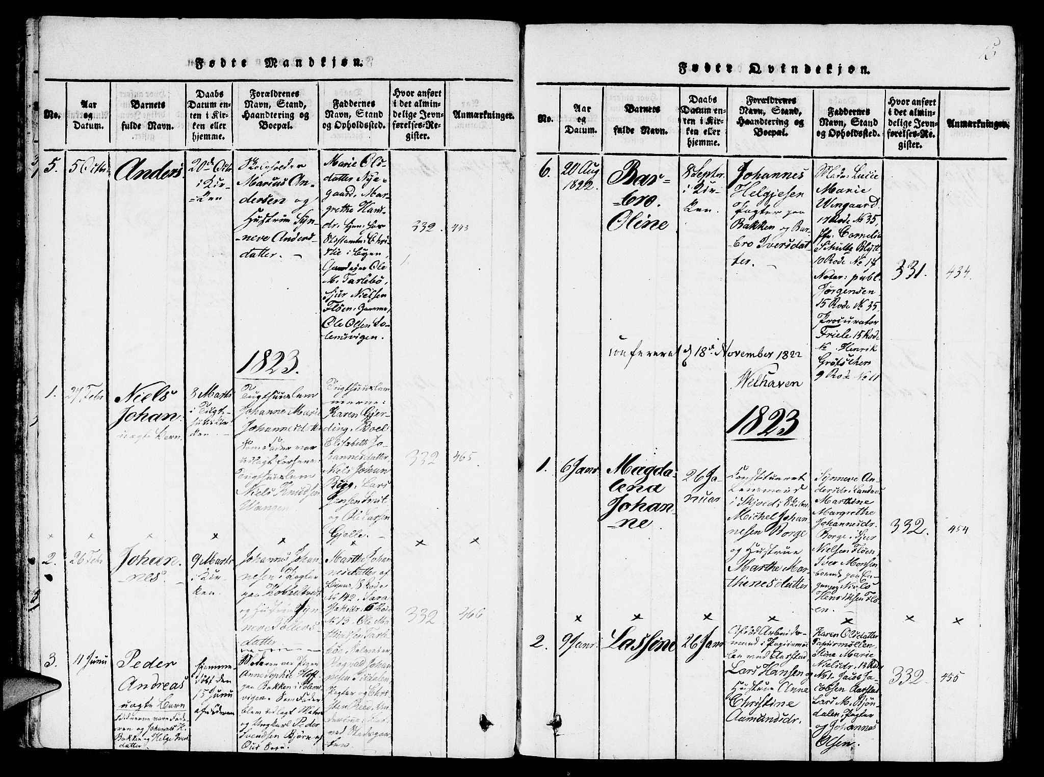 St. Jørgens hospital og Årstad sokneprestembete, AV/SAB-A-99934: Parish register (copy) no. A 1, 1816-1843, p. 15